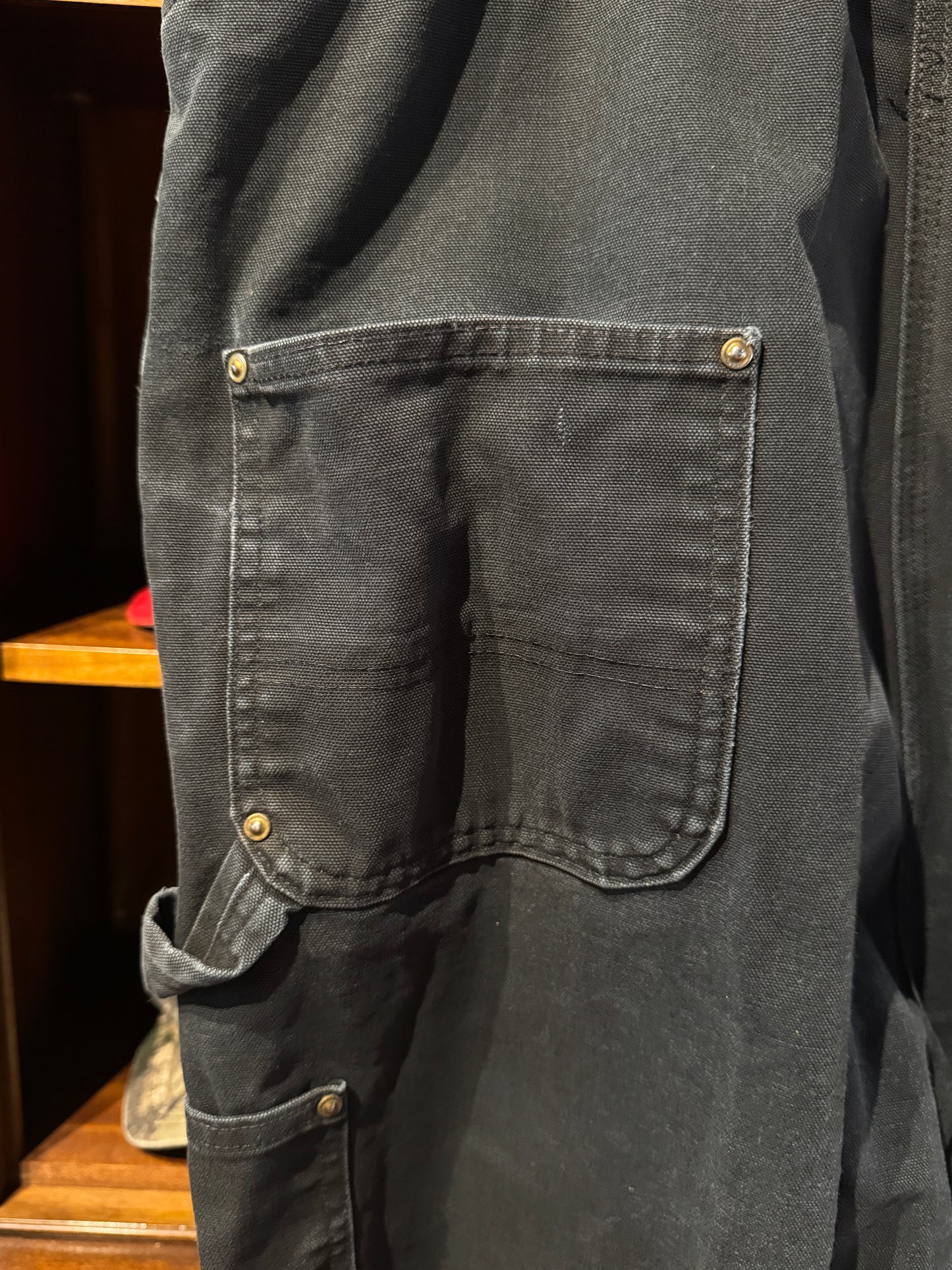 Vintage Carhartt Black Duck Canvas Overalls – Made in Mexico (46 x 32)