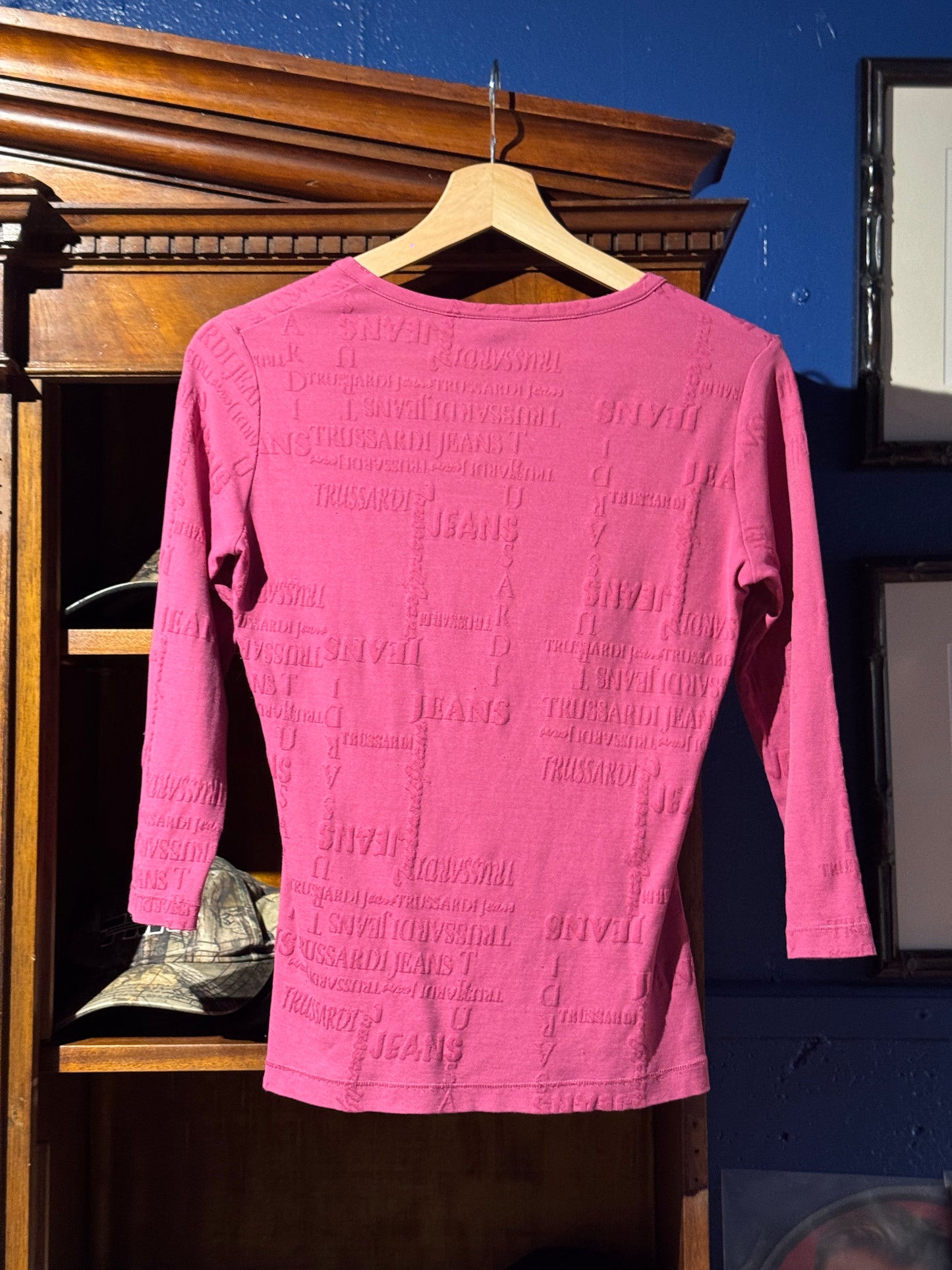 Vintage Trussardi Jeans Logo Stretch Top