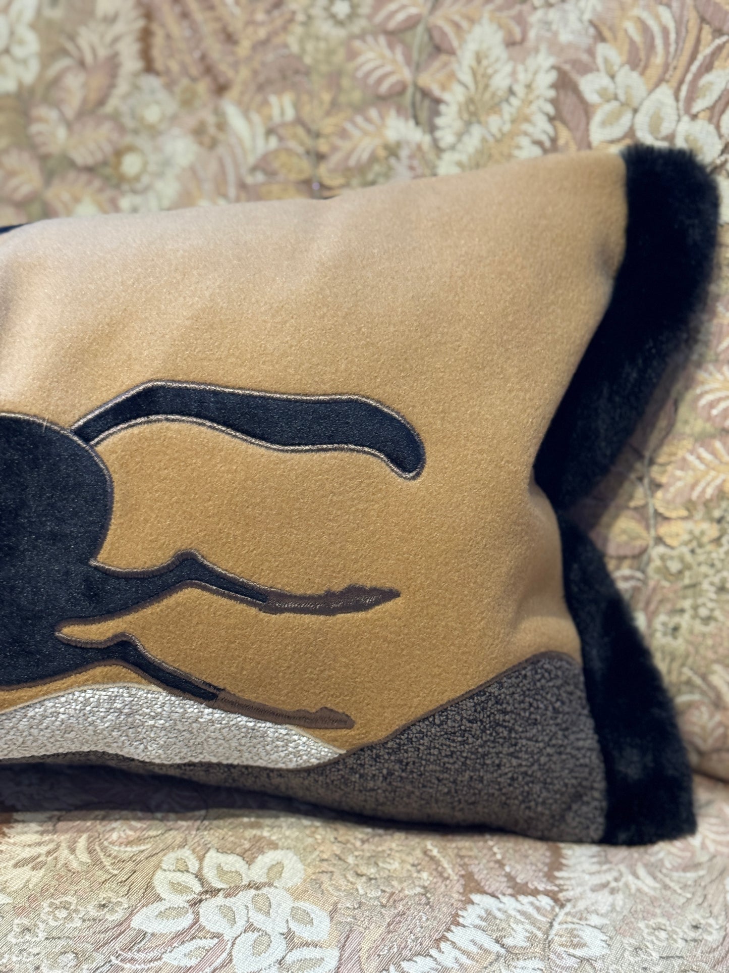 Equestrian Lumber Cushion 60x30cm