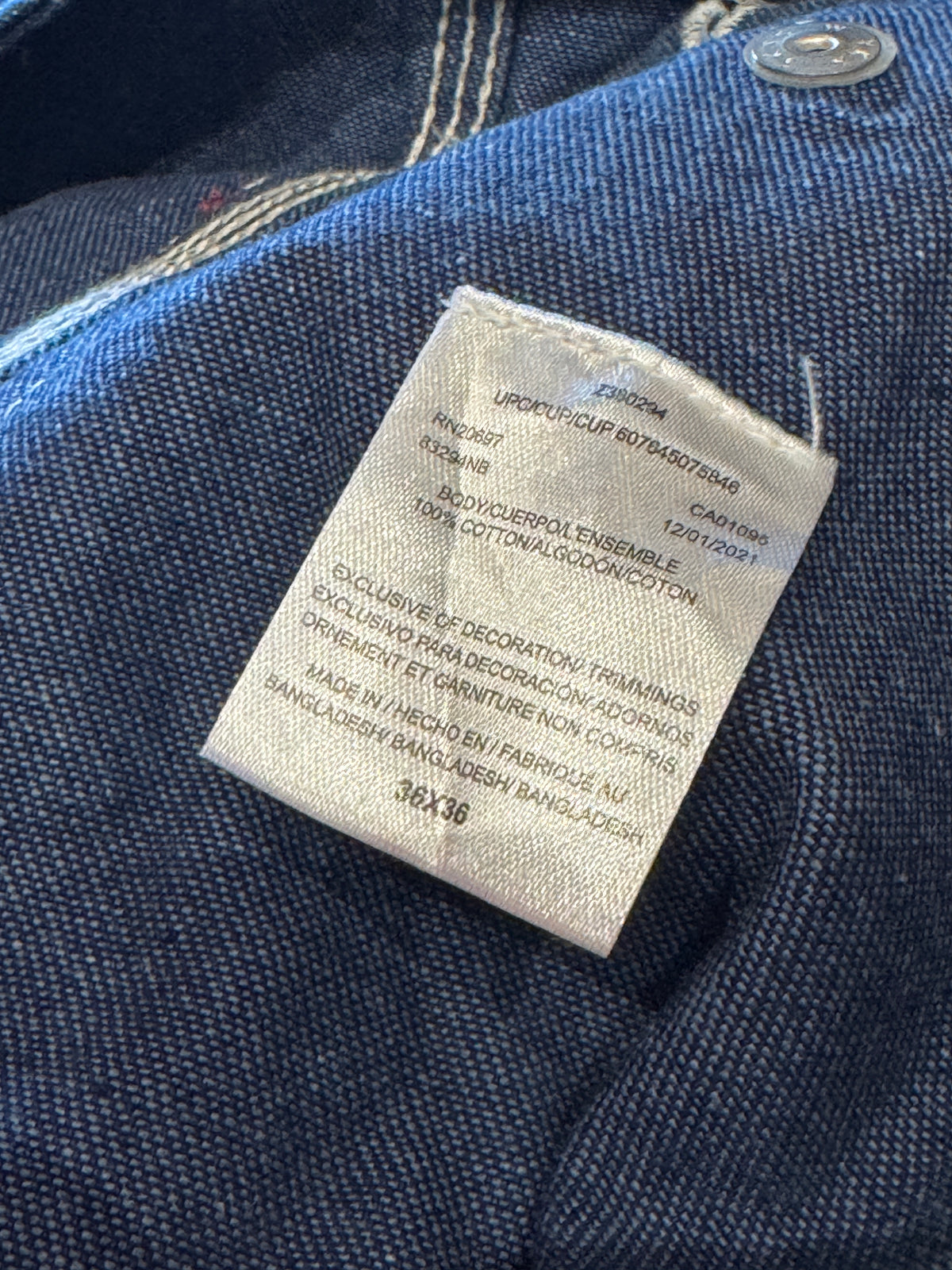 Dickies Denim Bib Overalls (38x36)