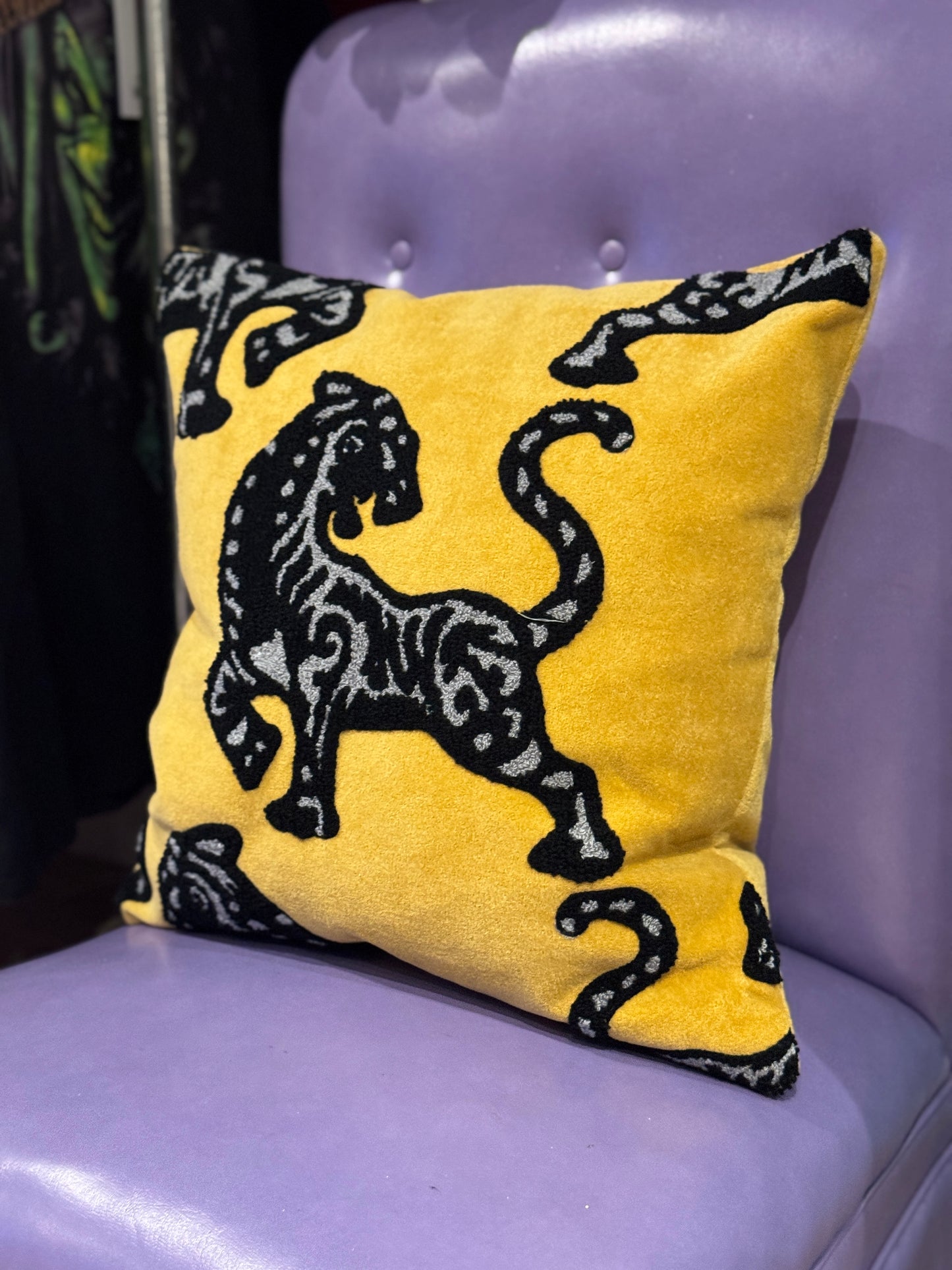 Mustard Tiger Cushion 45x45cm