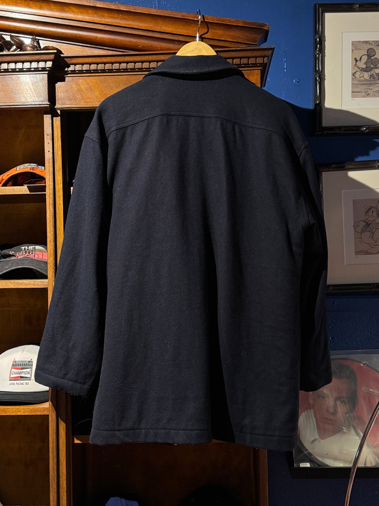 Vintage Italian Navy Wool Yachting Jacket