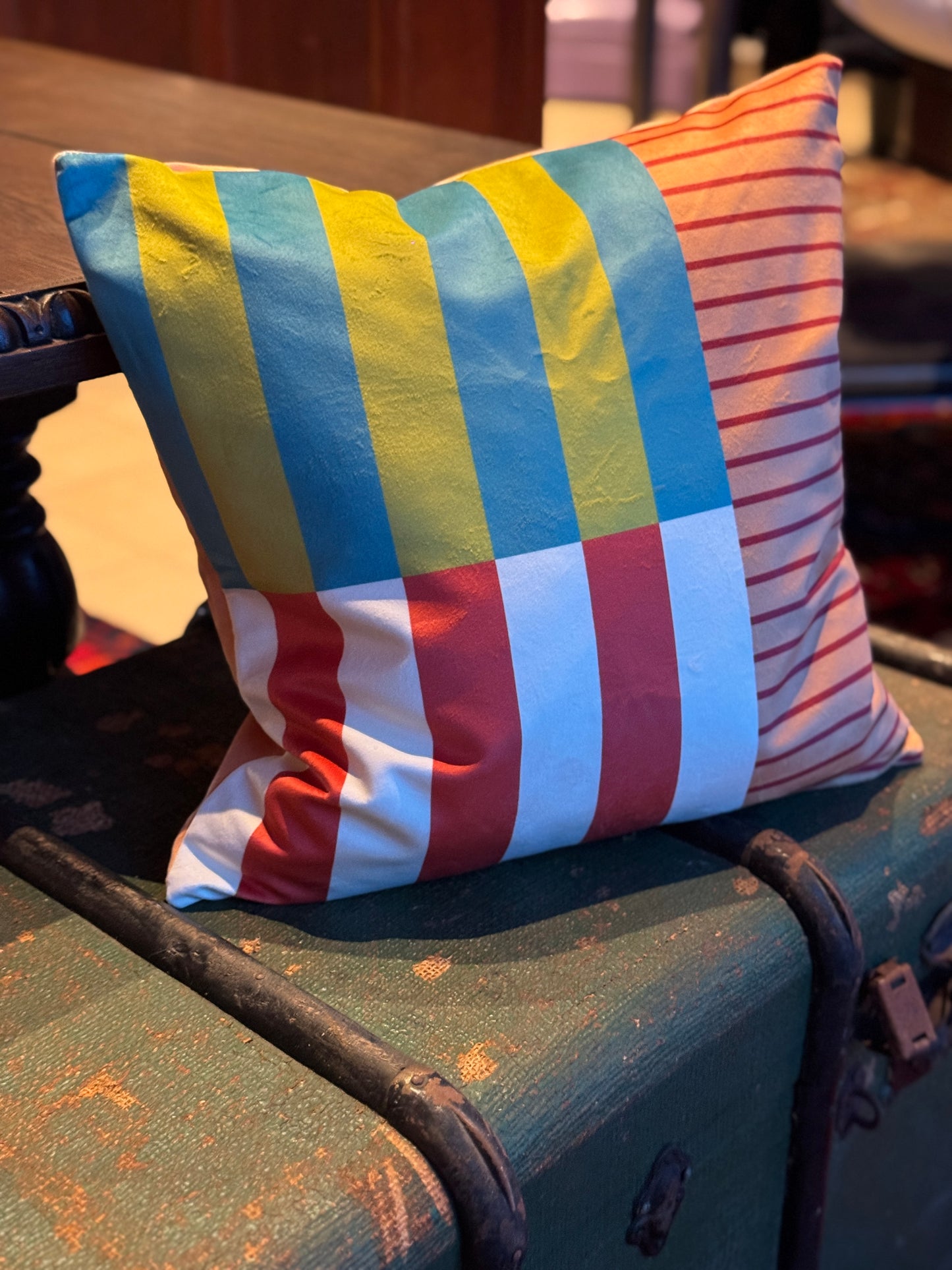 Velvet Geometric Cushion 45x45cm