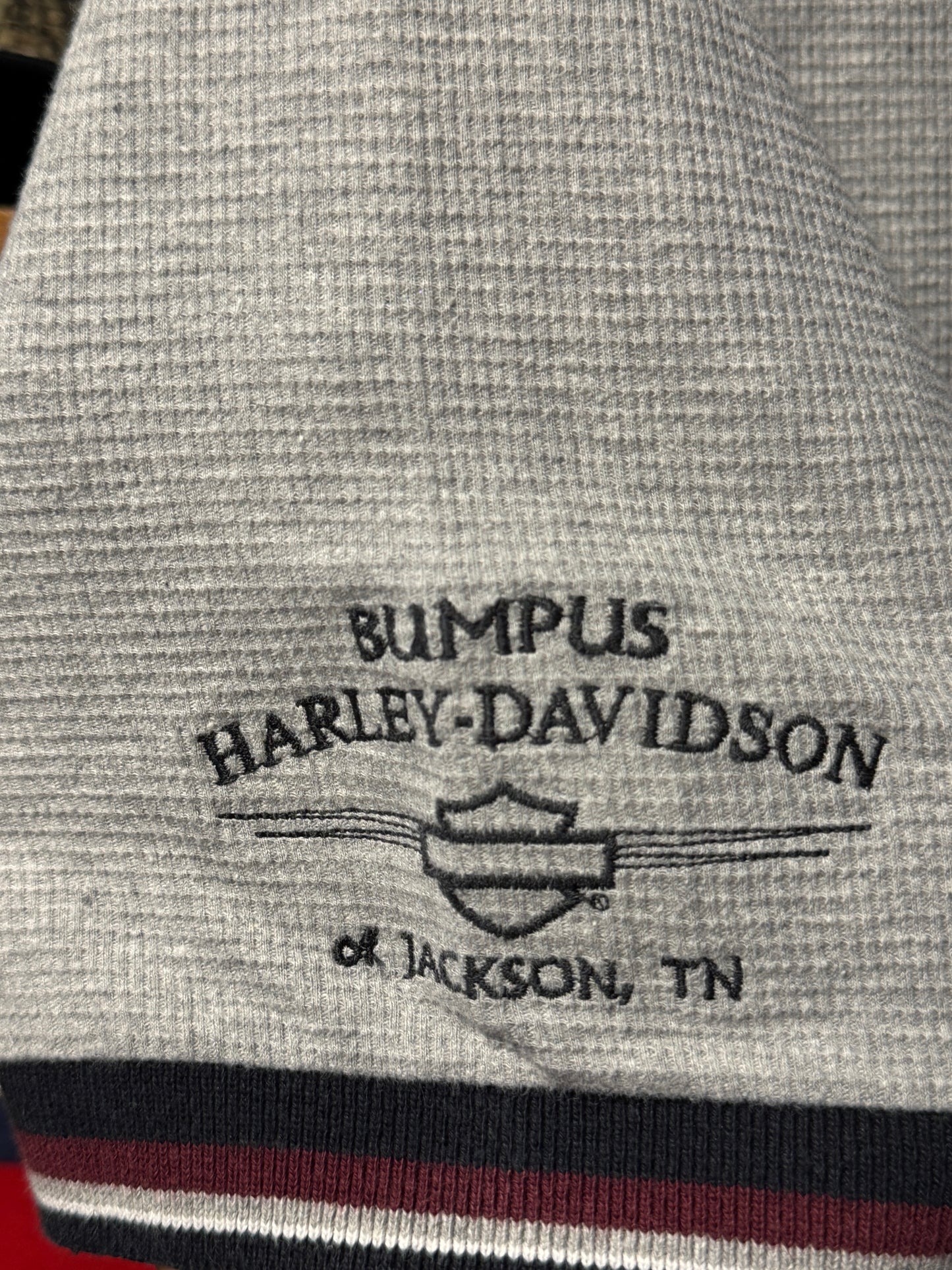 Vintage Harley-Davidson Waffle Knit Polo – L (AU L)