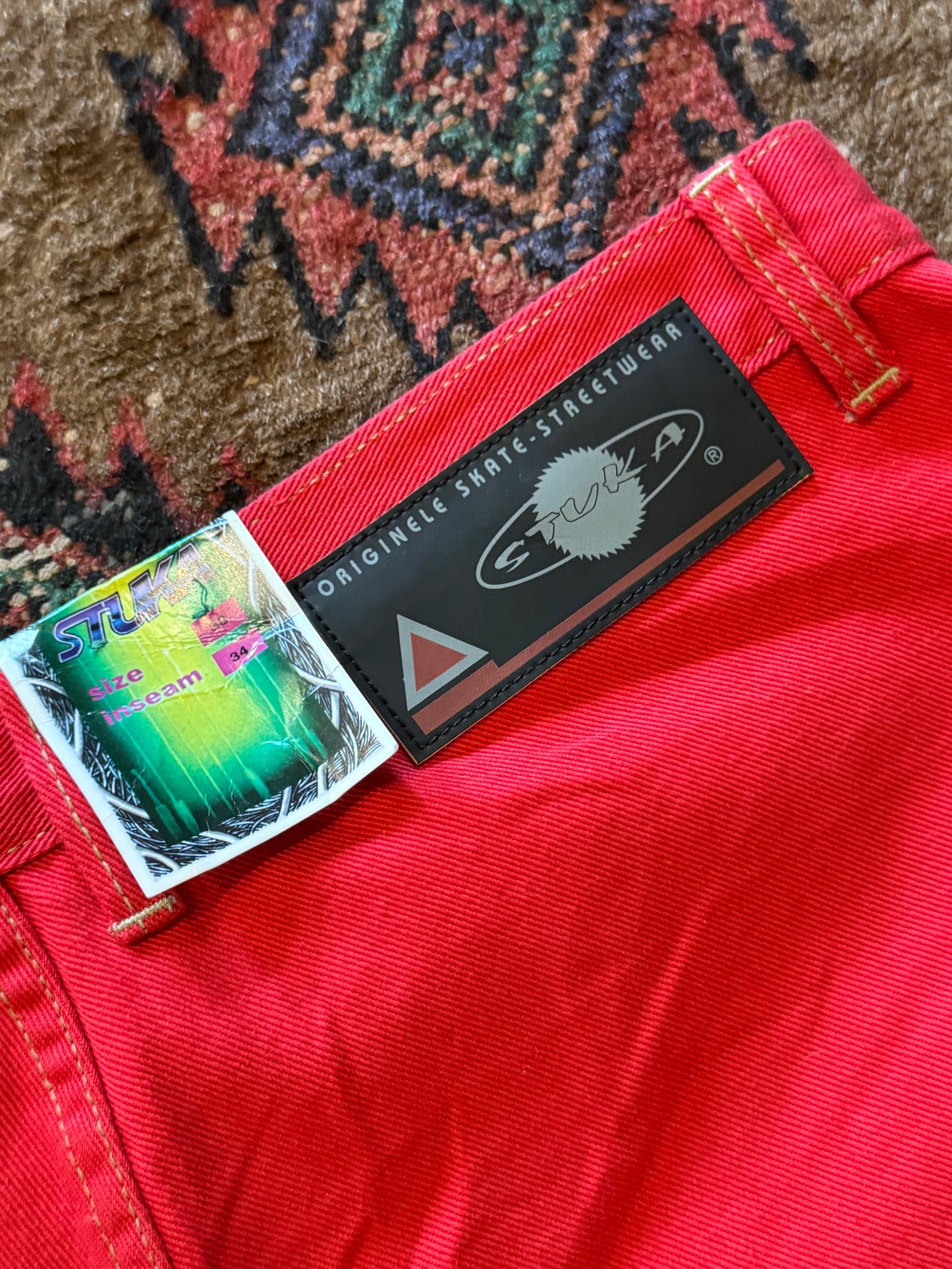 Stuka Wide-Leg Pants – Red