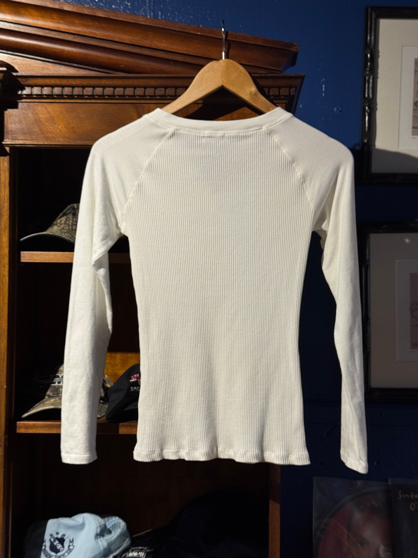 Vintage Dolce & Gabbana Ribbed Henley Long Sleeve Top