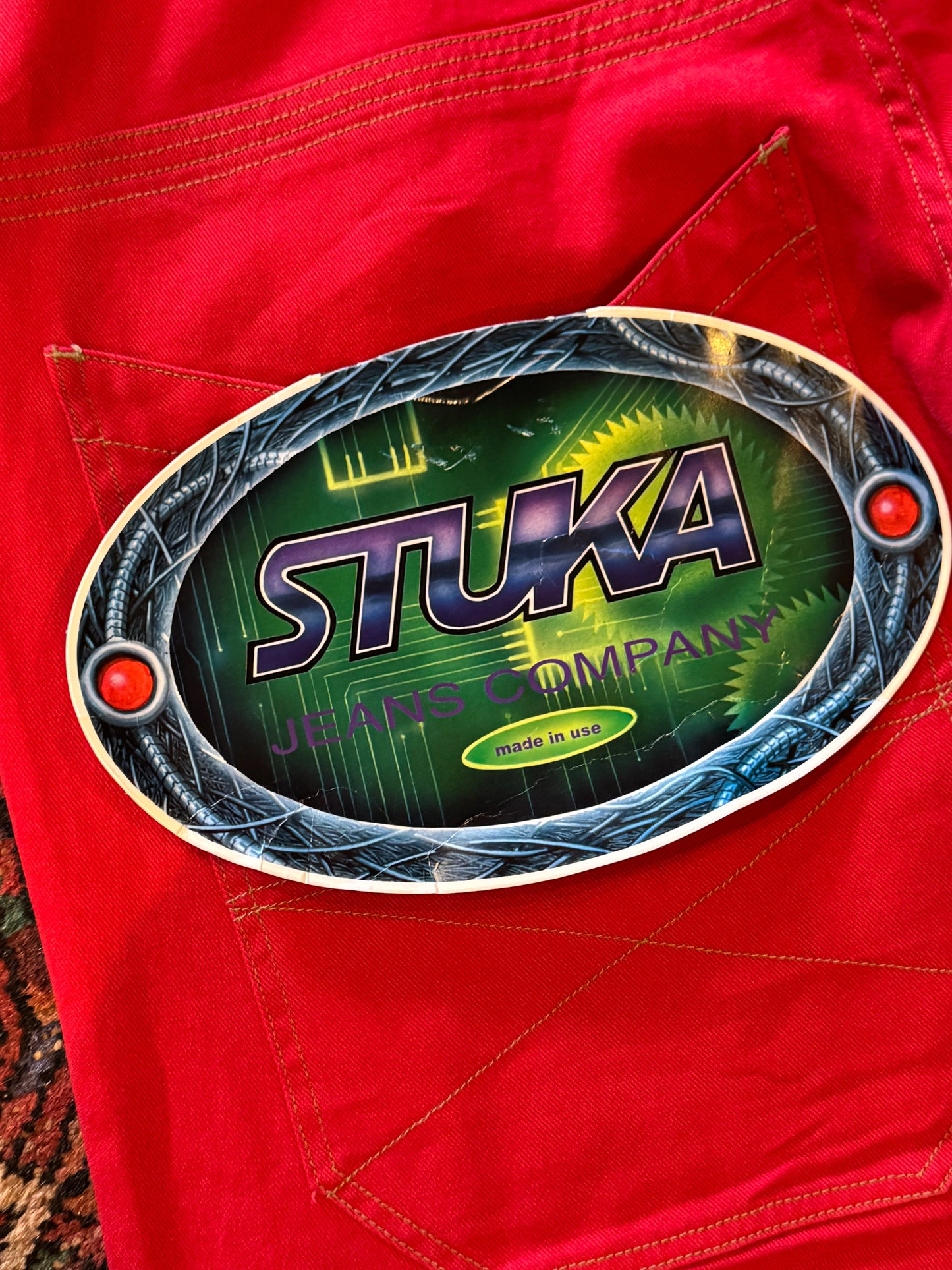 Stuka Wide-Leg Pants – Red