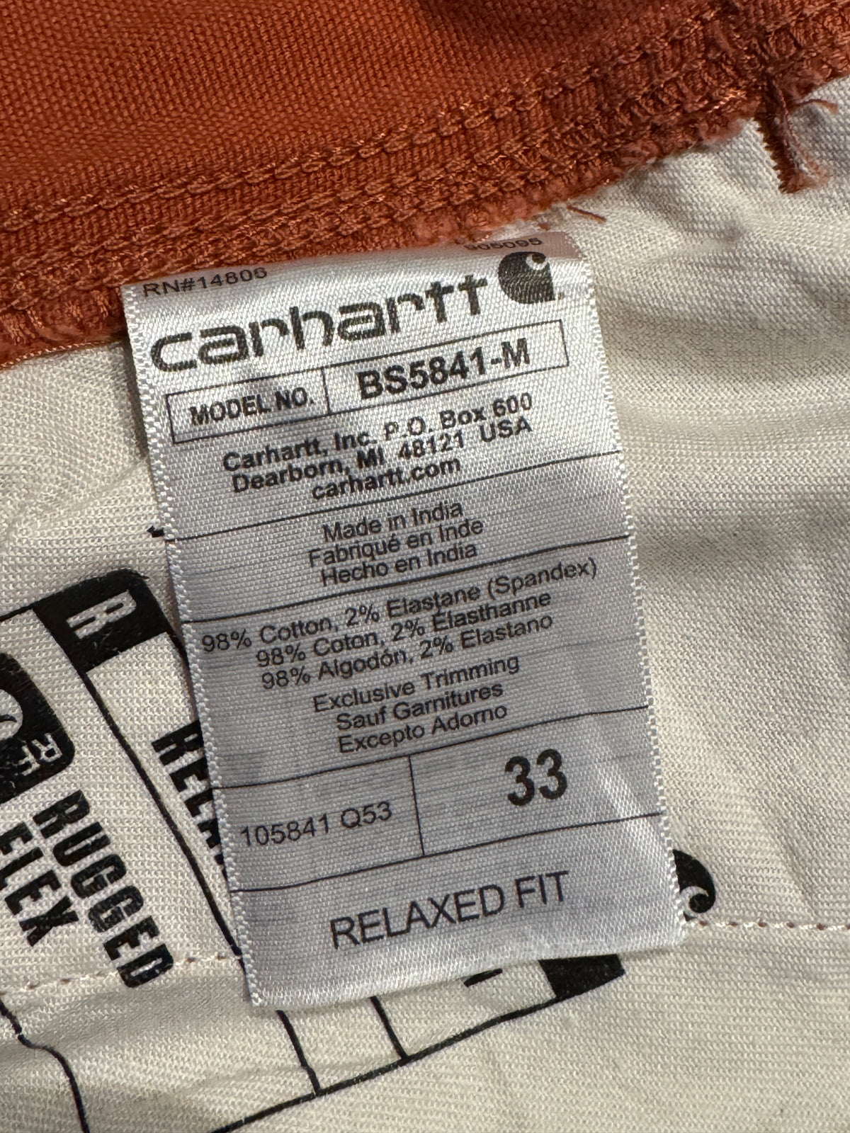 Carhartt Rugged Flex Canvas Work Shorts - W33 (AU 33)