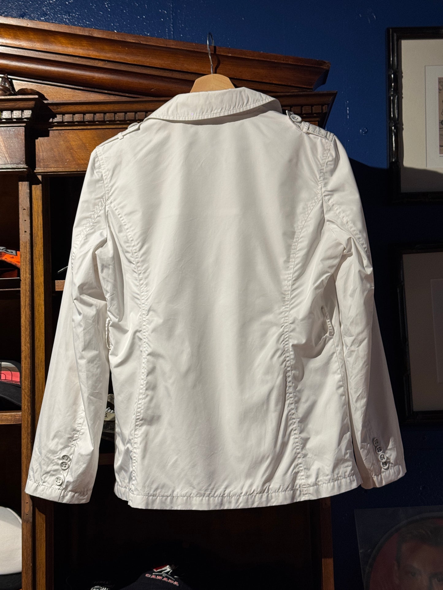 Vintage Italian Trussardi White Windbreaker Jacket
