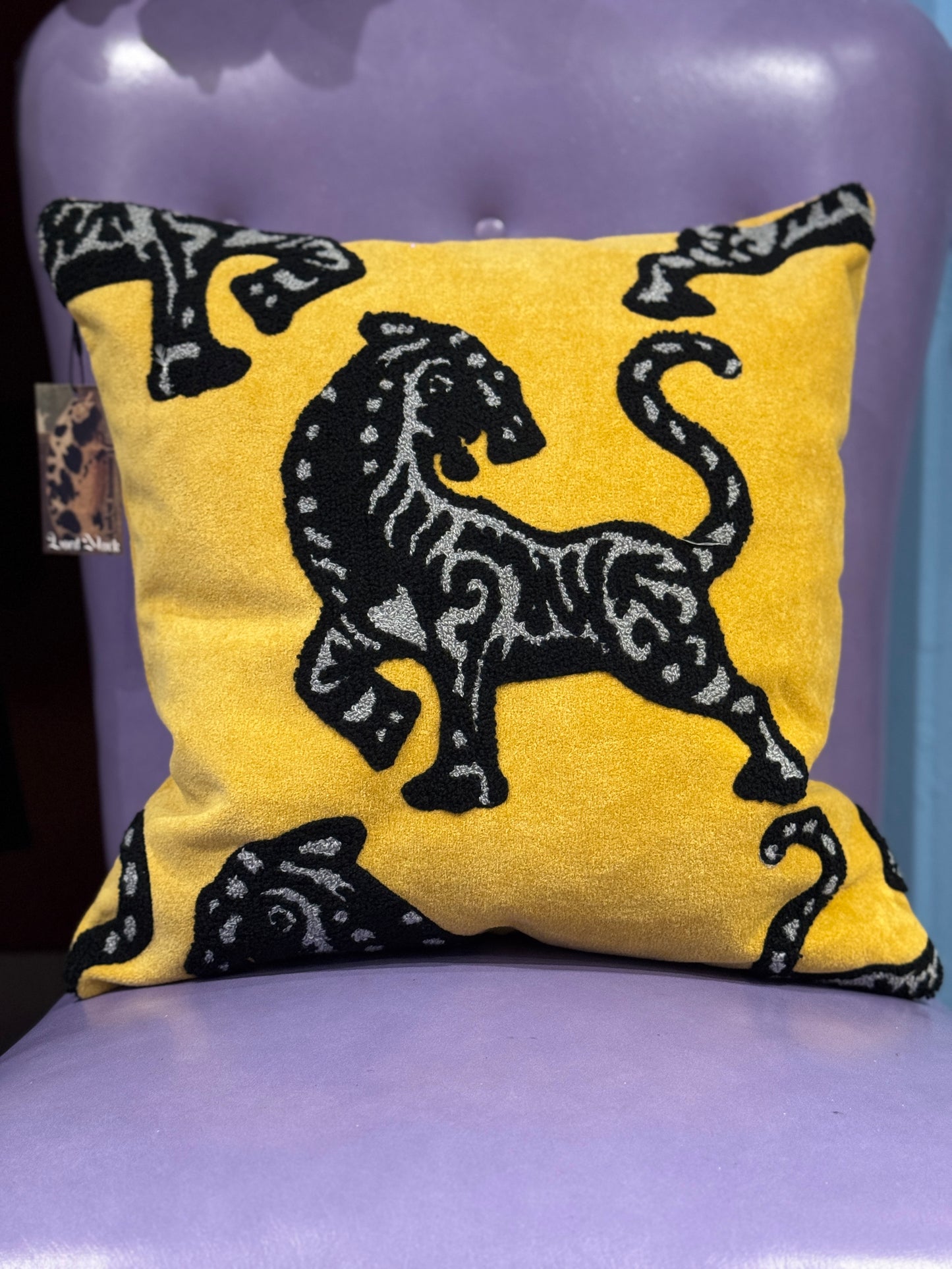 Mustard Tiger Cushion 45x45cm