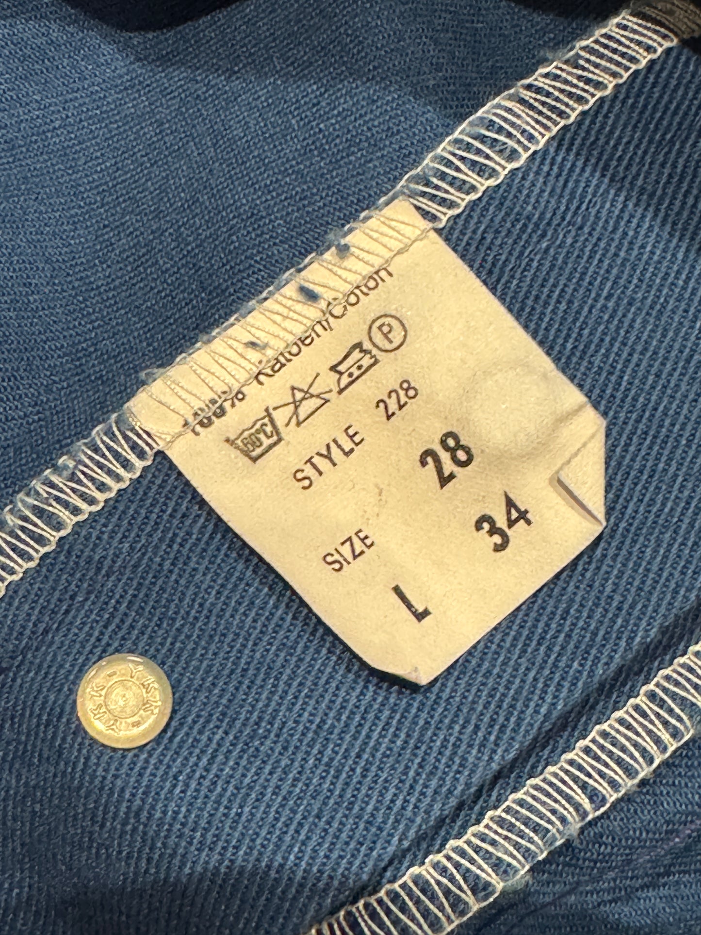 Vintage Blue Workwear Pants – Utility Style