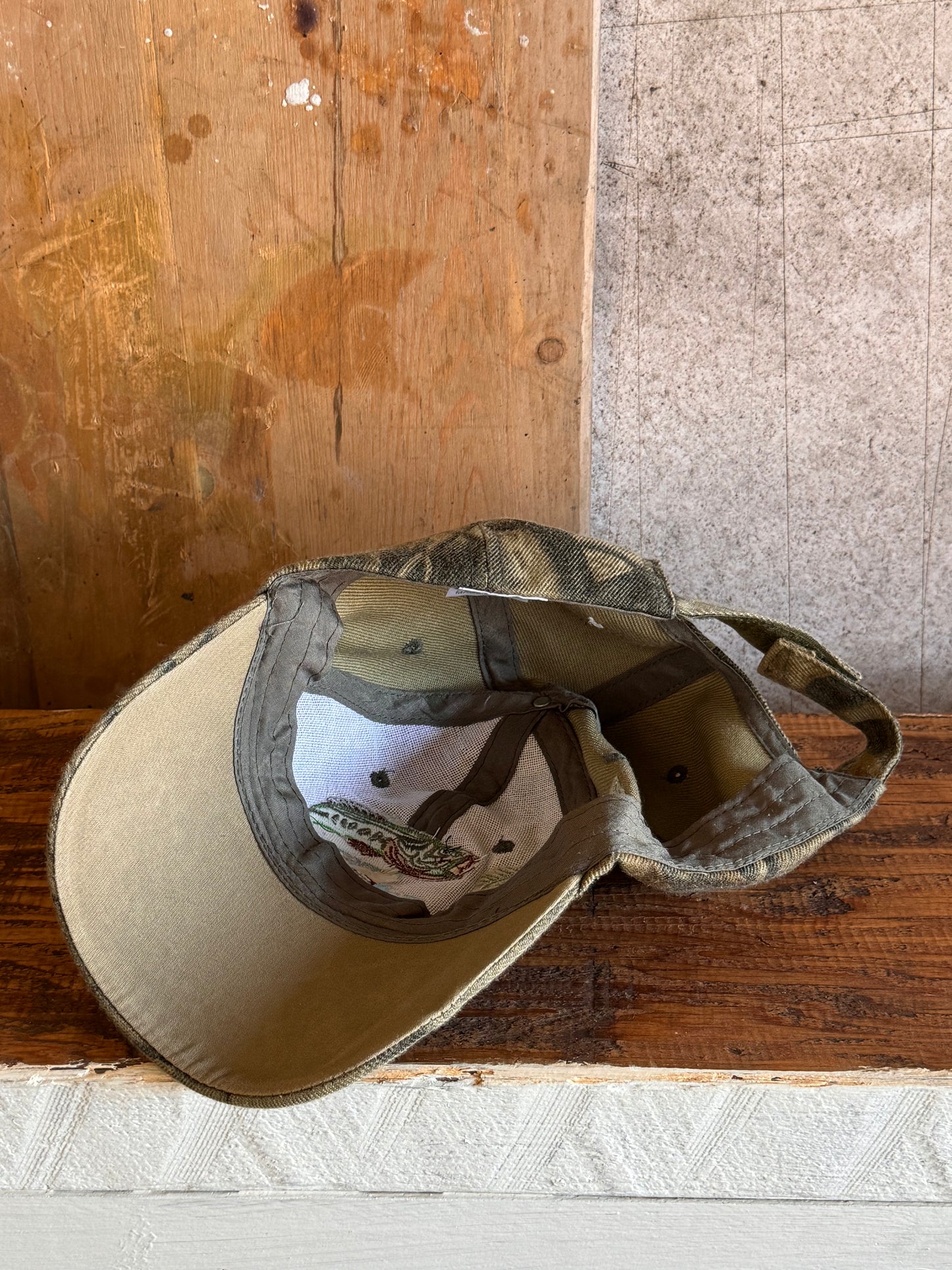 Vintage Kiss My Bass Camo Hat