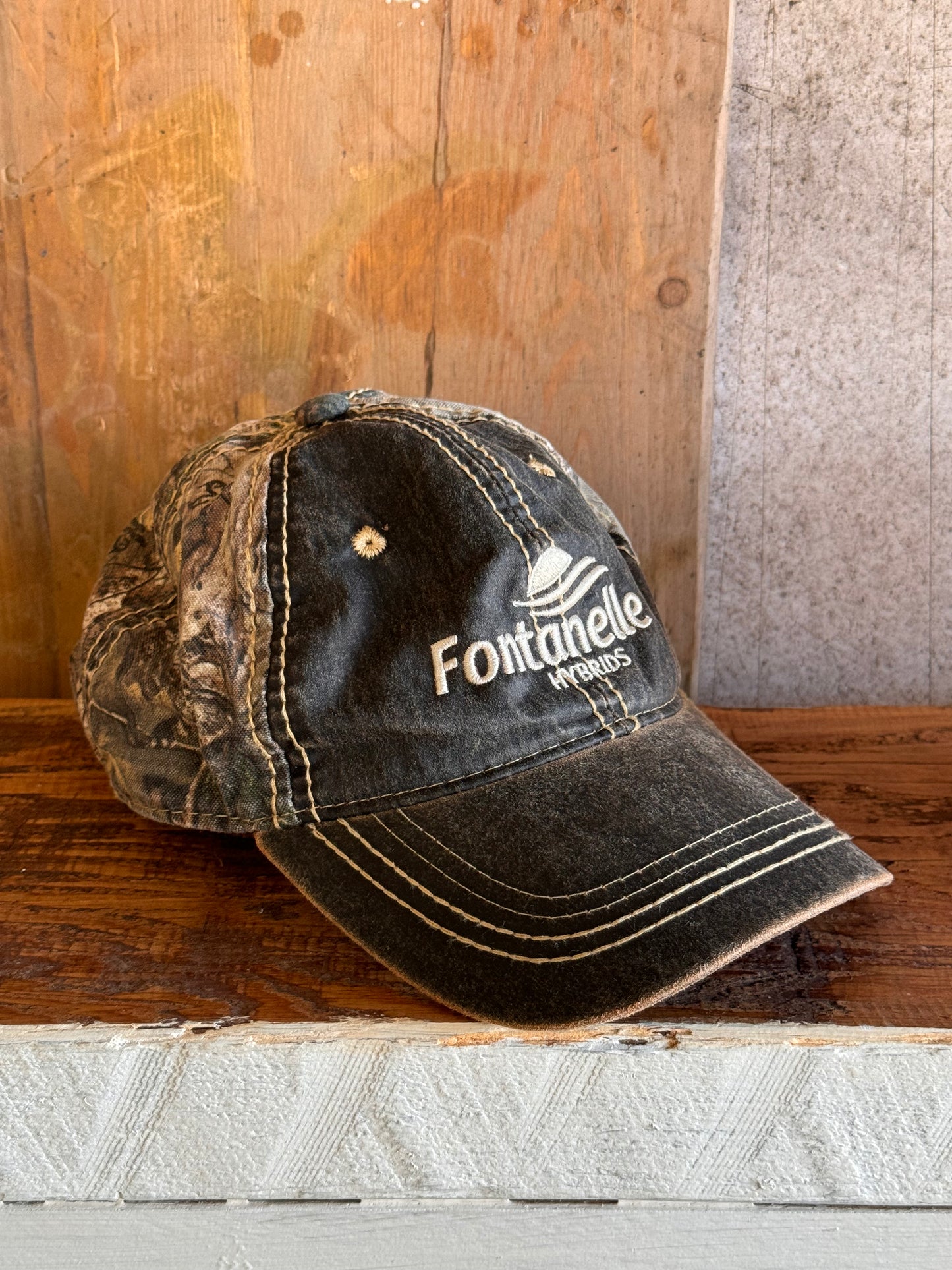 Vintage Realtree Camo Hat with Embroidered Fontanelle Logo