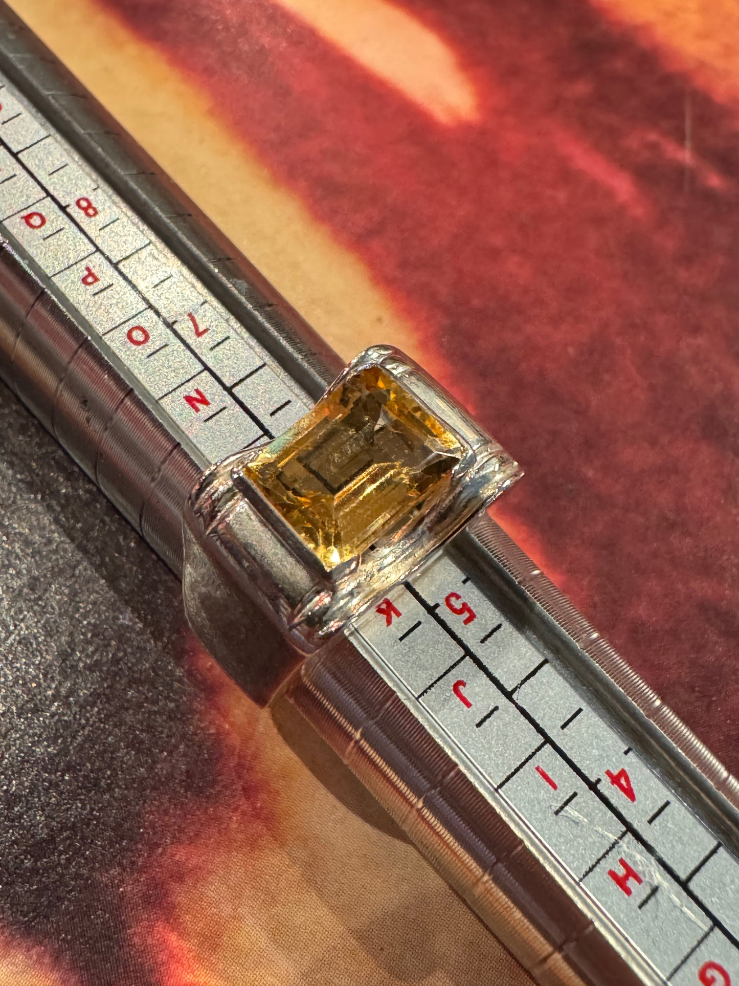 Vintage Citrine Ring – Sterling Silver 925
