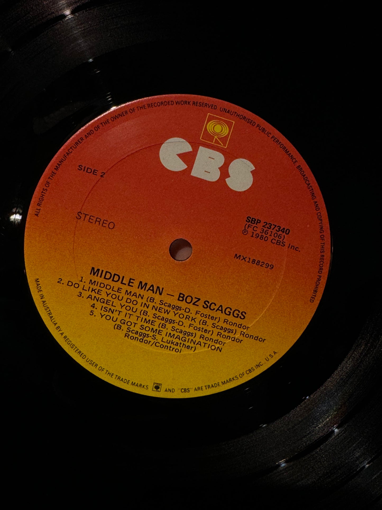 Boz Scaggs - 'Middle Man' Vinyl