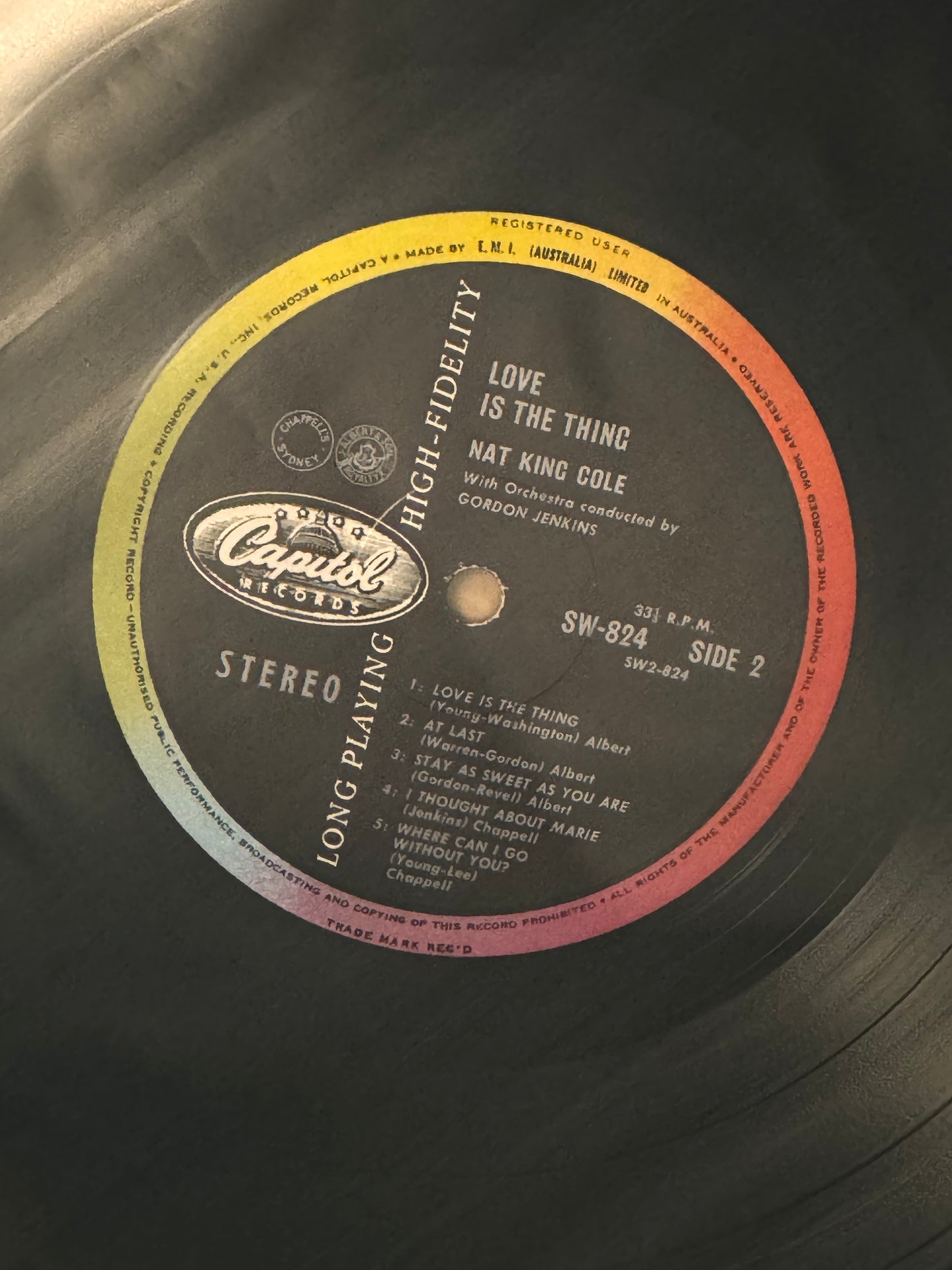 Nat "King" Cole - 'Love is the Thing' Vintage Vinyl