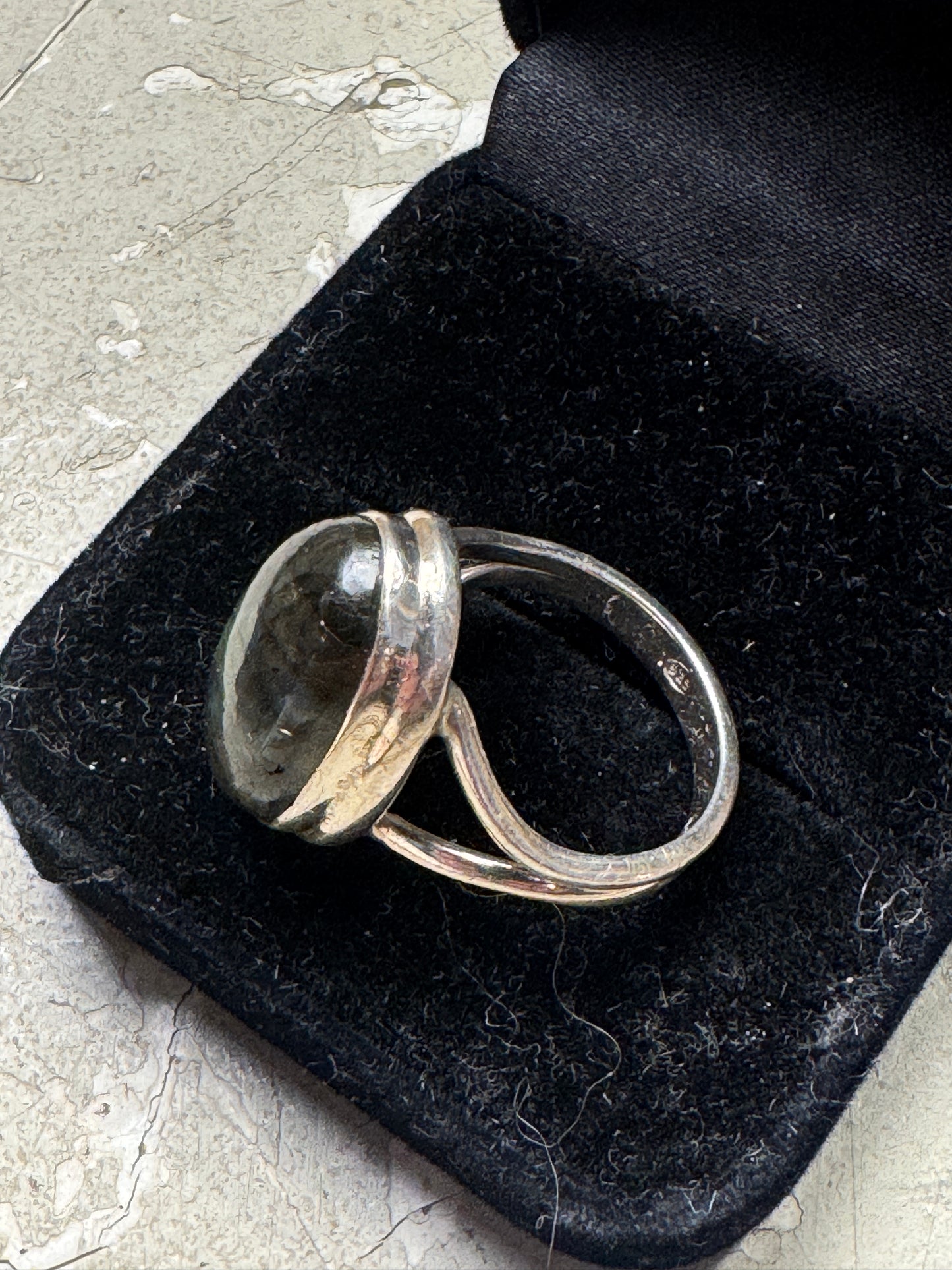 Vintage Sterling Silver & Labradorite Ring – 925