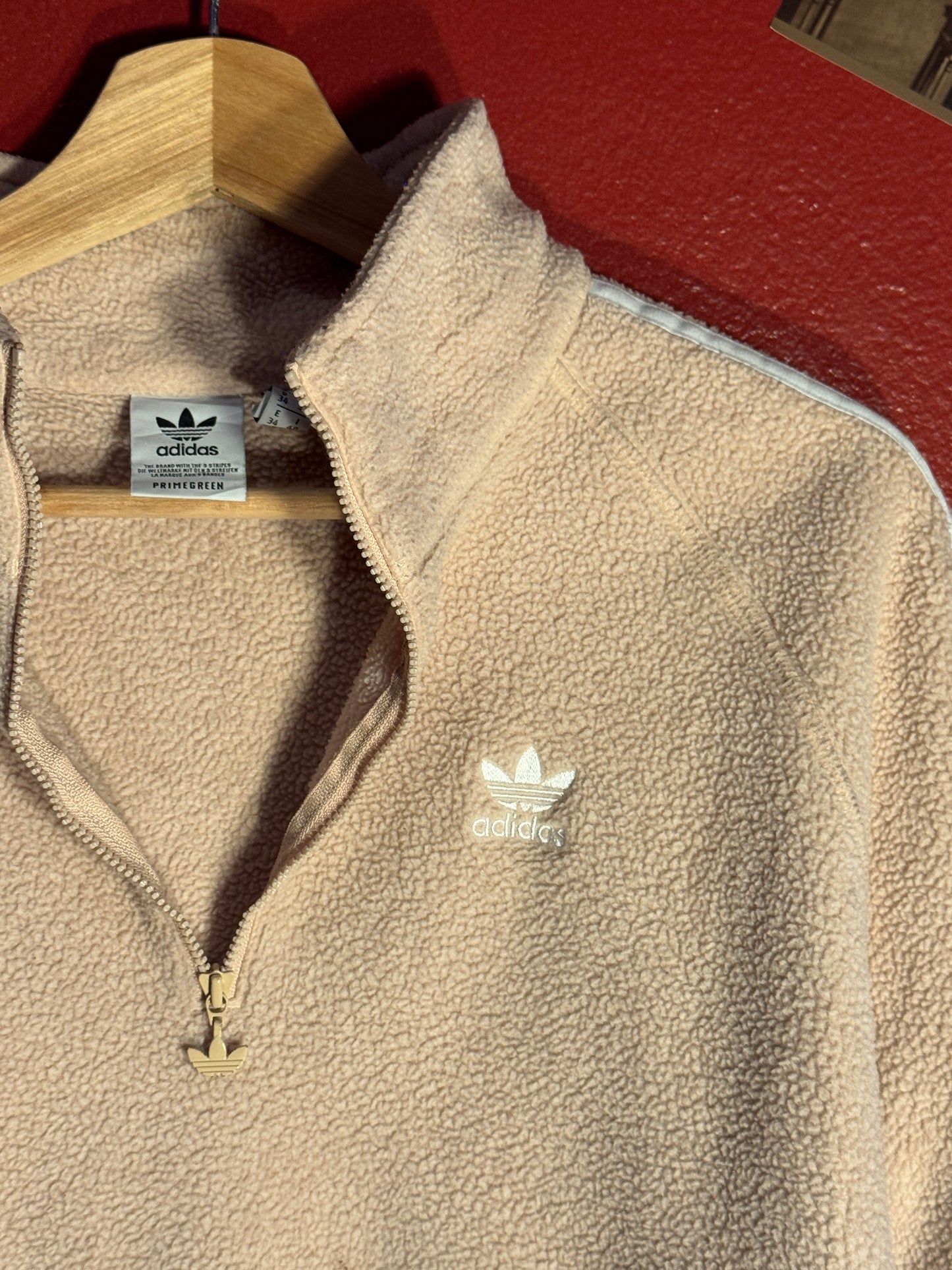 Womens Adidas Pale Pink Long Sleeve Fleece [S/M]