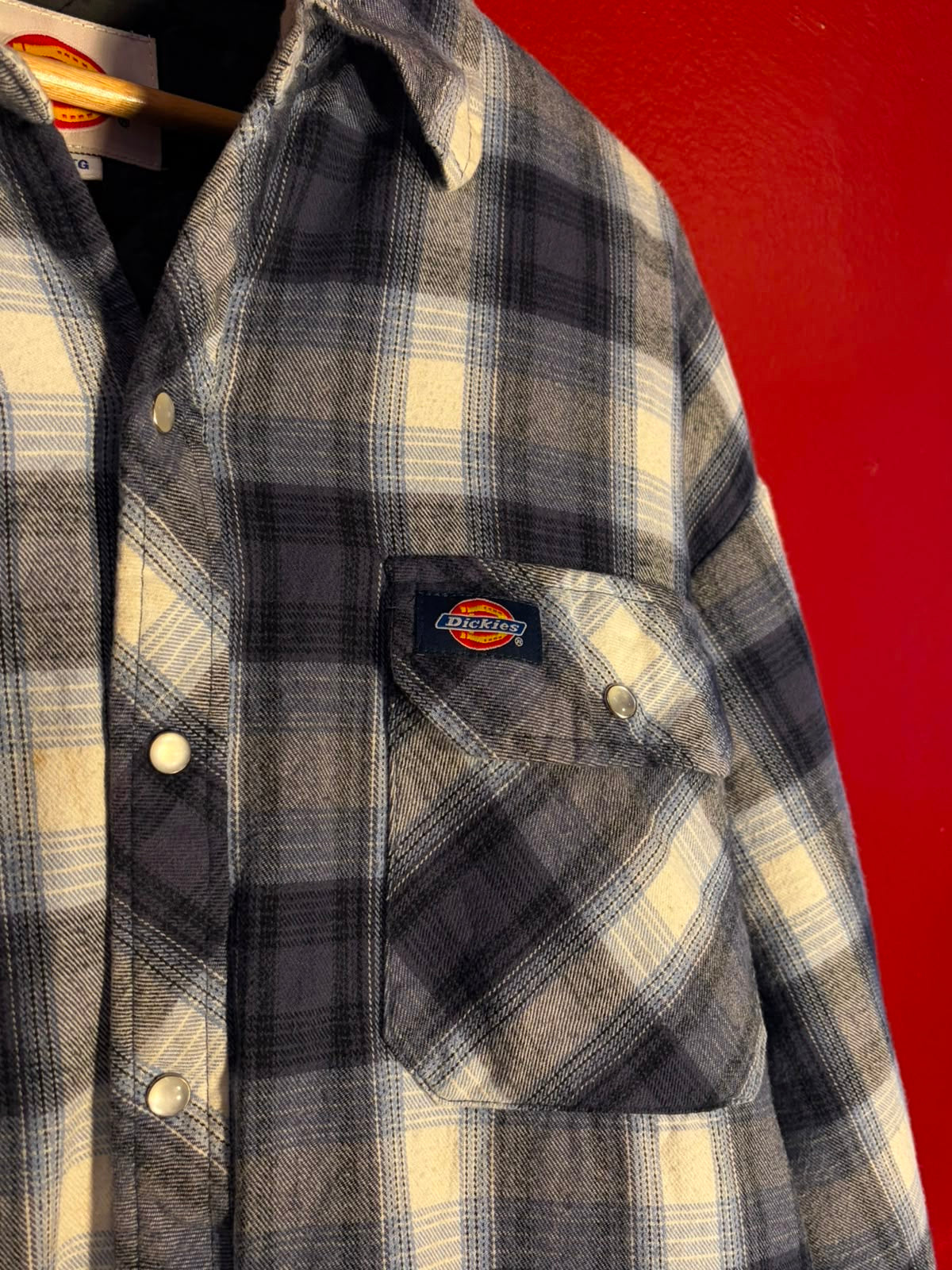 Vintage Dickies Quilted Plaid Flannel Shirt Jacket [XL]