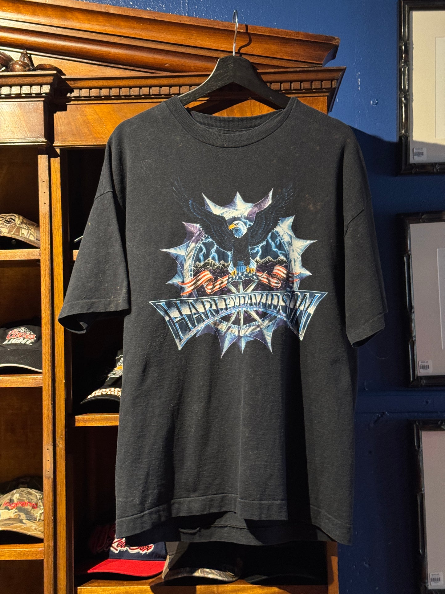 Harley Davidson Vintage Tee - Black Bear / Newmarket England [XL]