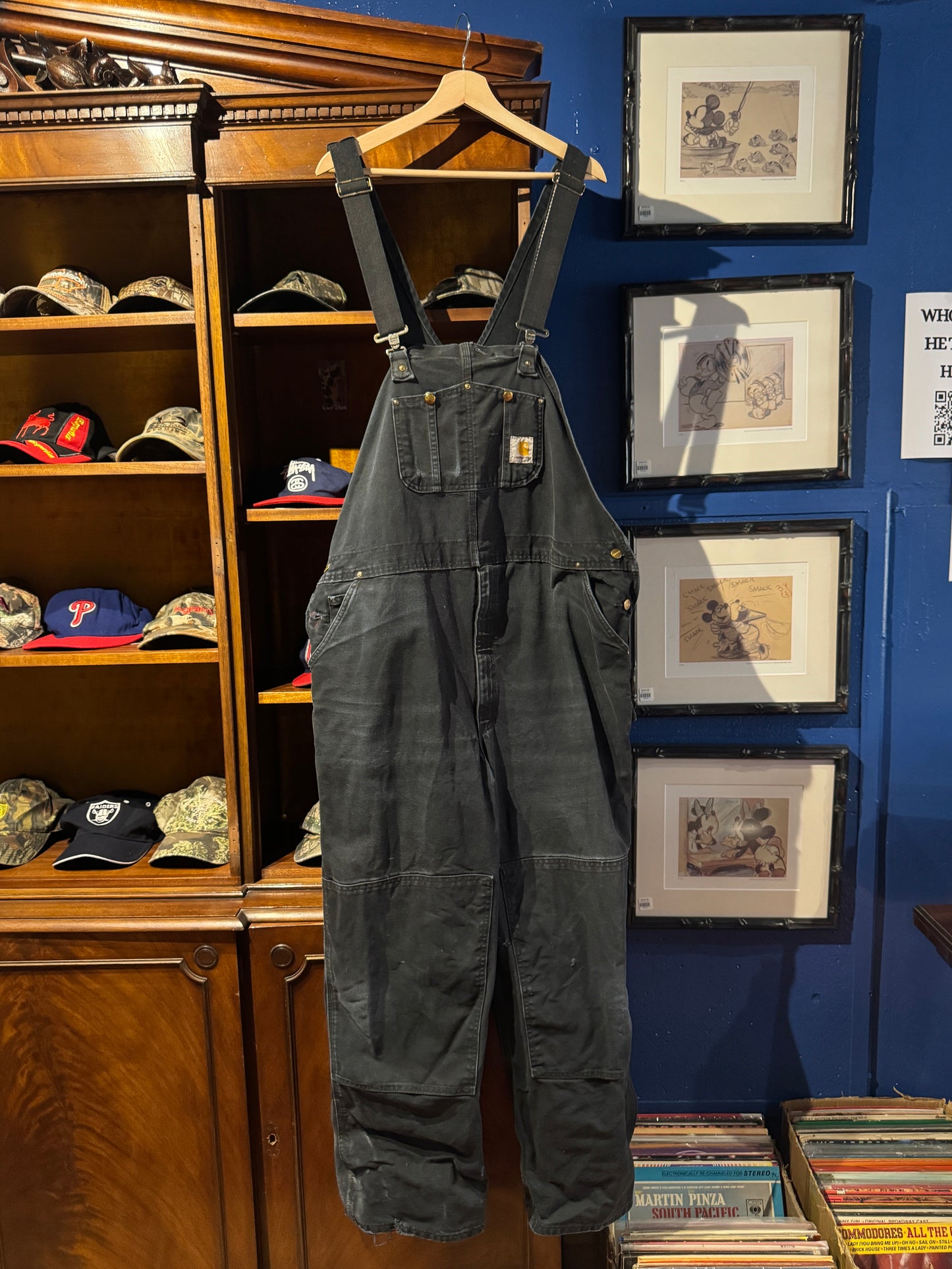 Vintage Carhartt Black Duck Canvas Overalls – Made in Mexico (46 x 32)