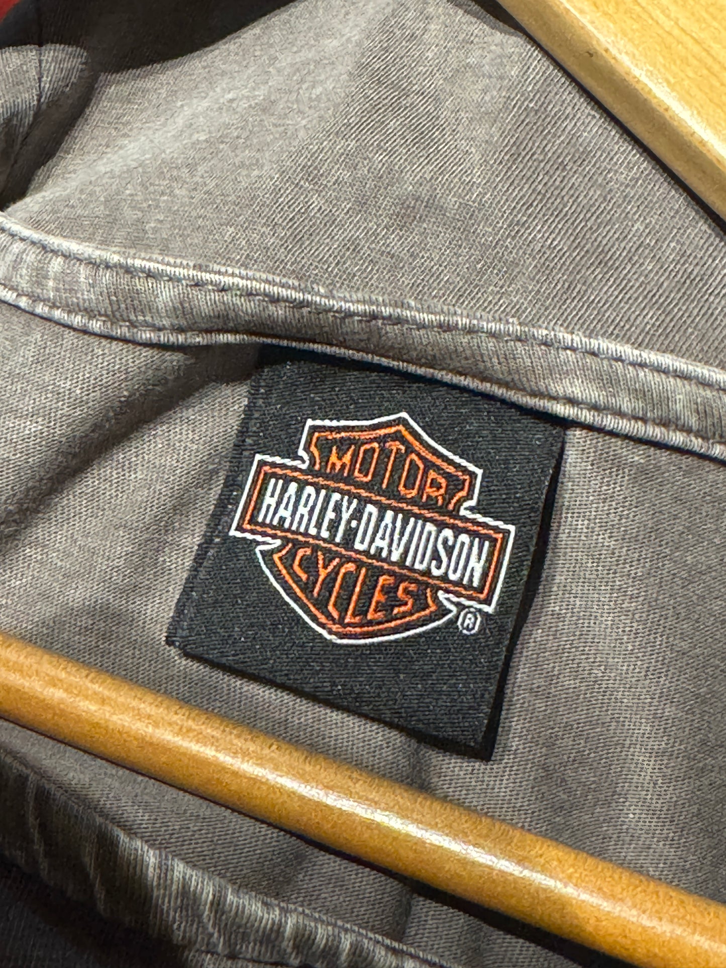 Vintage Harley Davidson Las Vegas Cold Shoulder Long Sleeve Top [L]