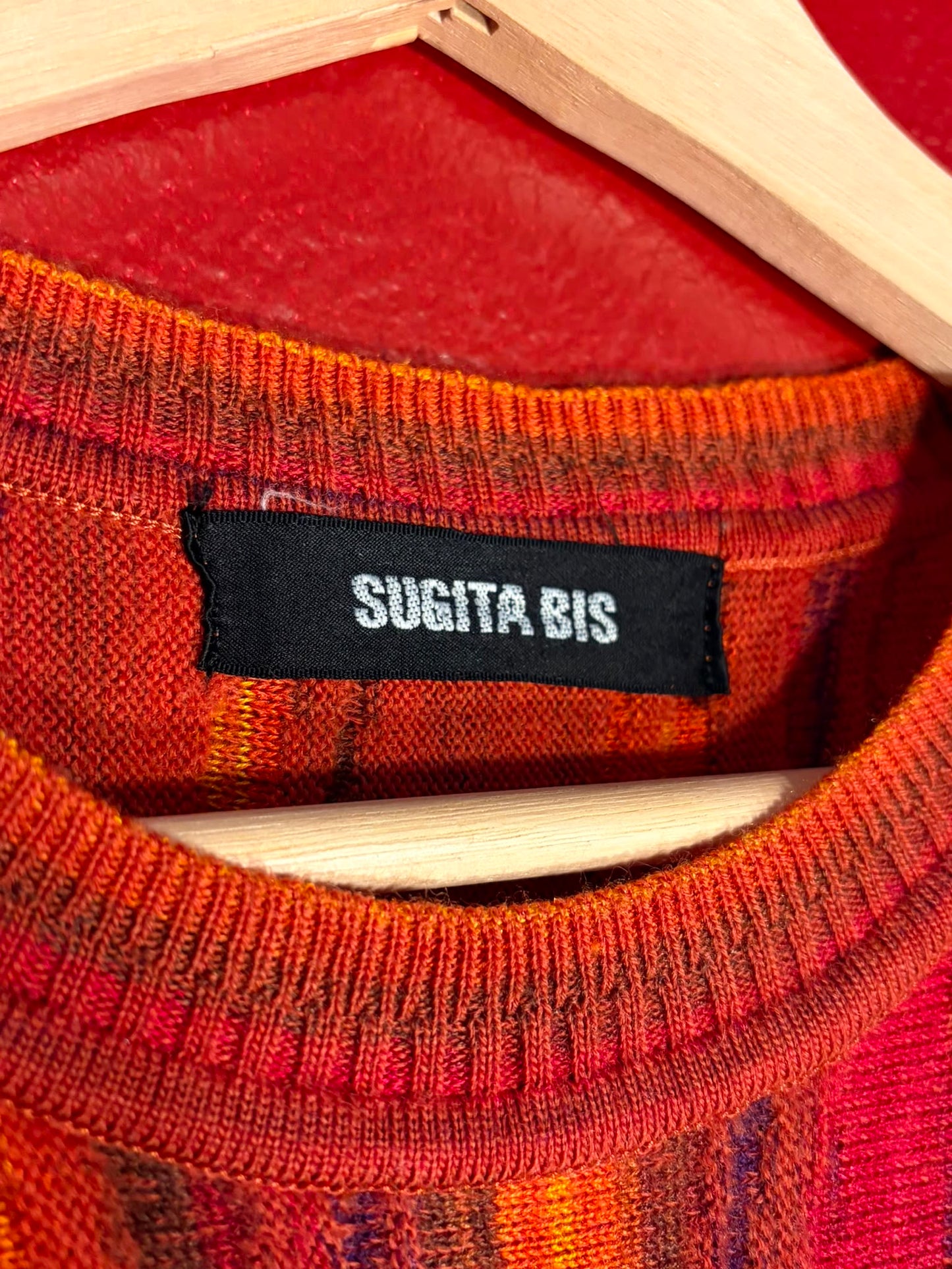SUGITA BIS Textured Stripe Knit Jumper