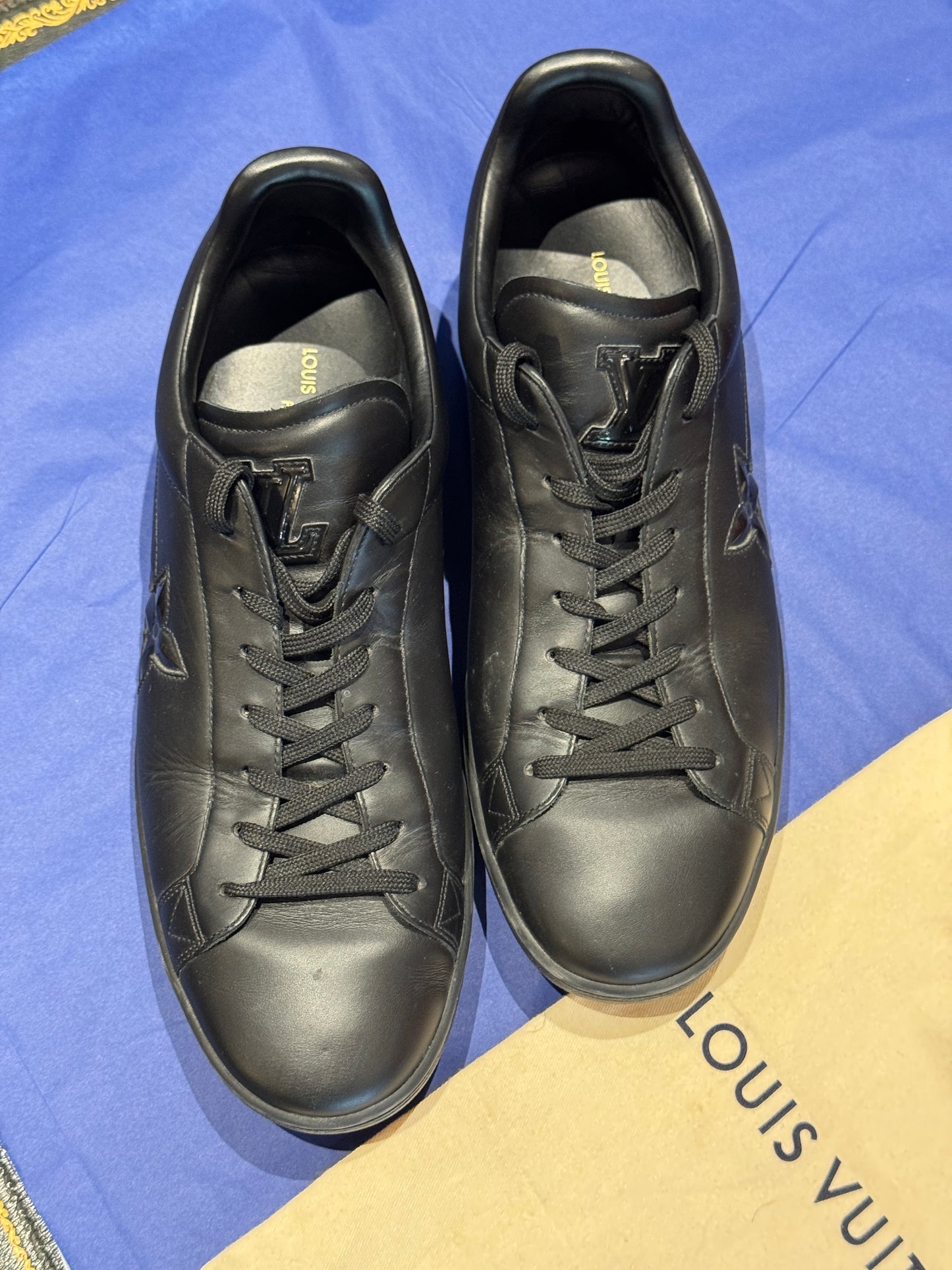 Louis Vuitton Black Leather Sneakers – Size 10 (Men’s fit)