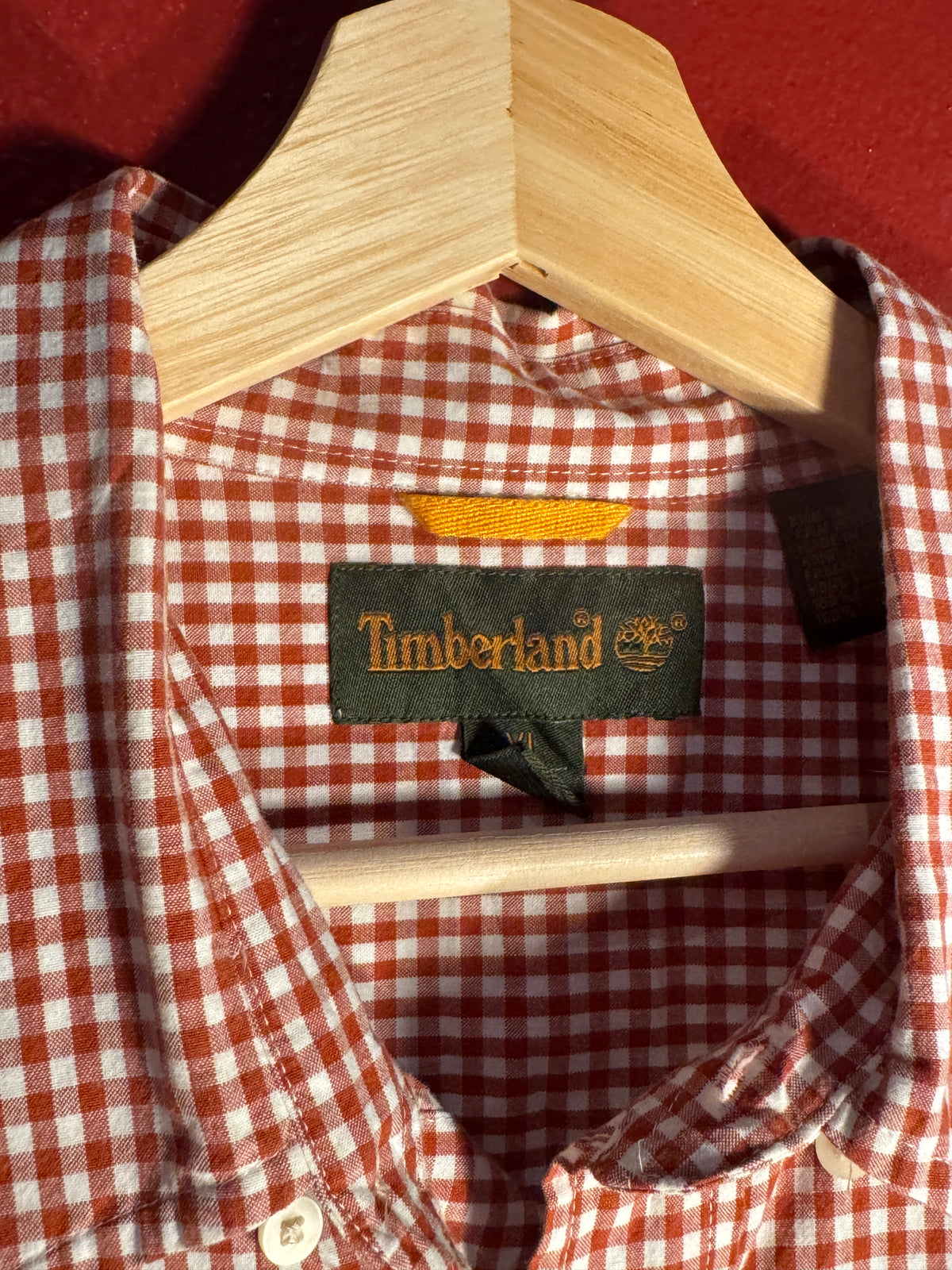 Timberland Gingham Short-Sleeve Shirt [XL]