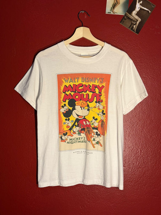 Vintage Disney Store Mickey Mouse Mickey's Nightmare Graphic T Shirt - S