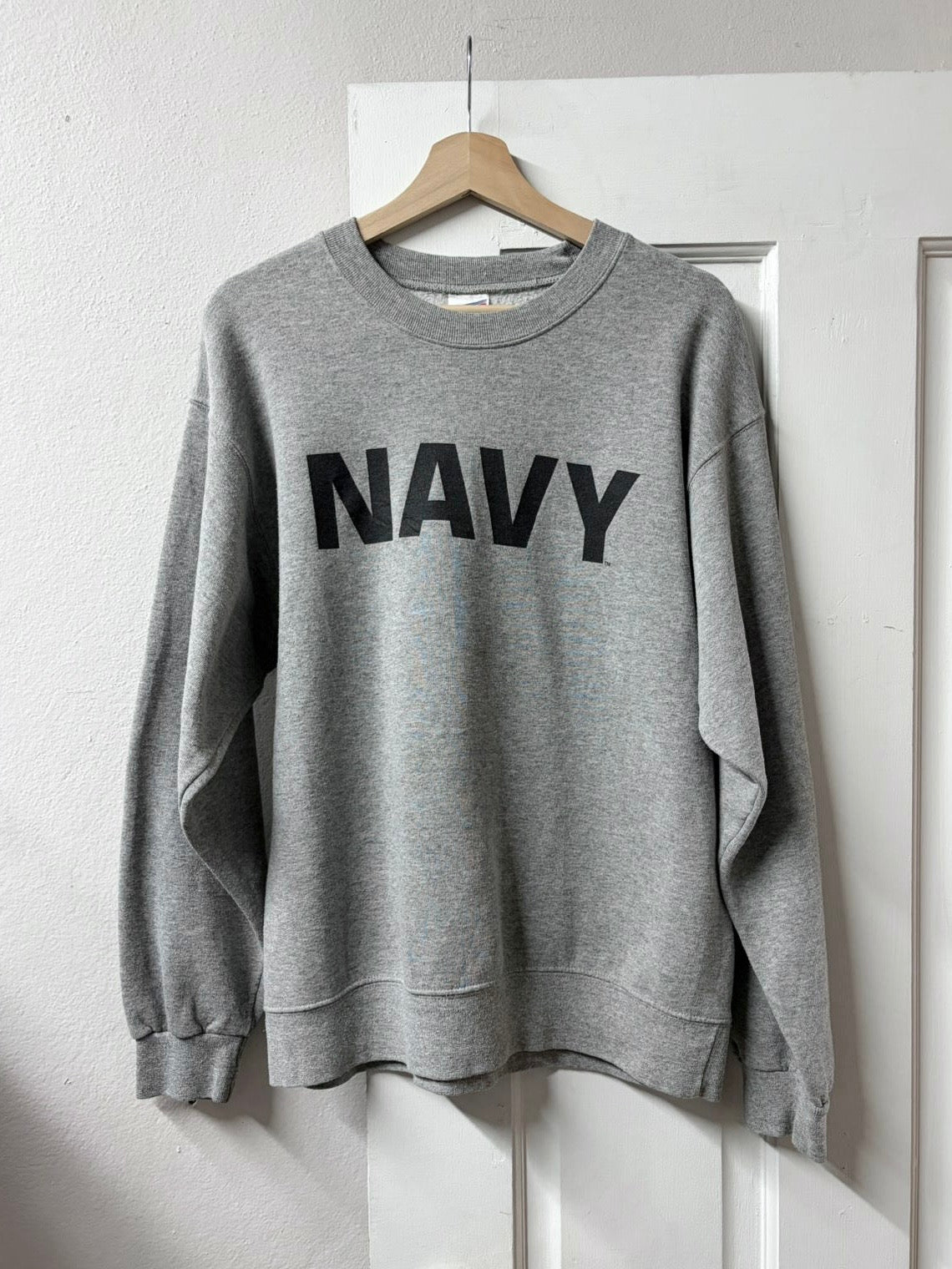 NAVY Grey Crewneck Jumper [M]