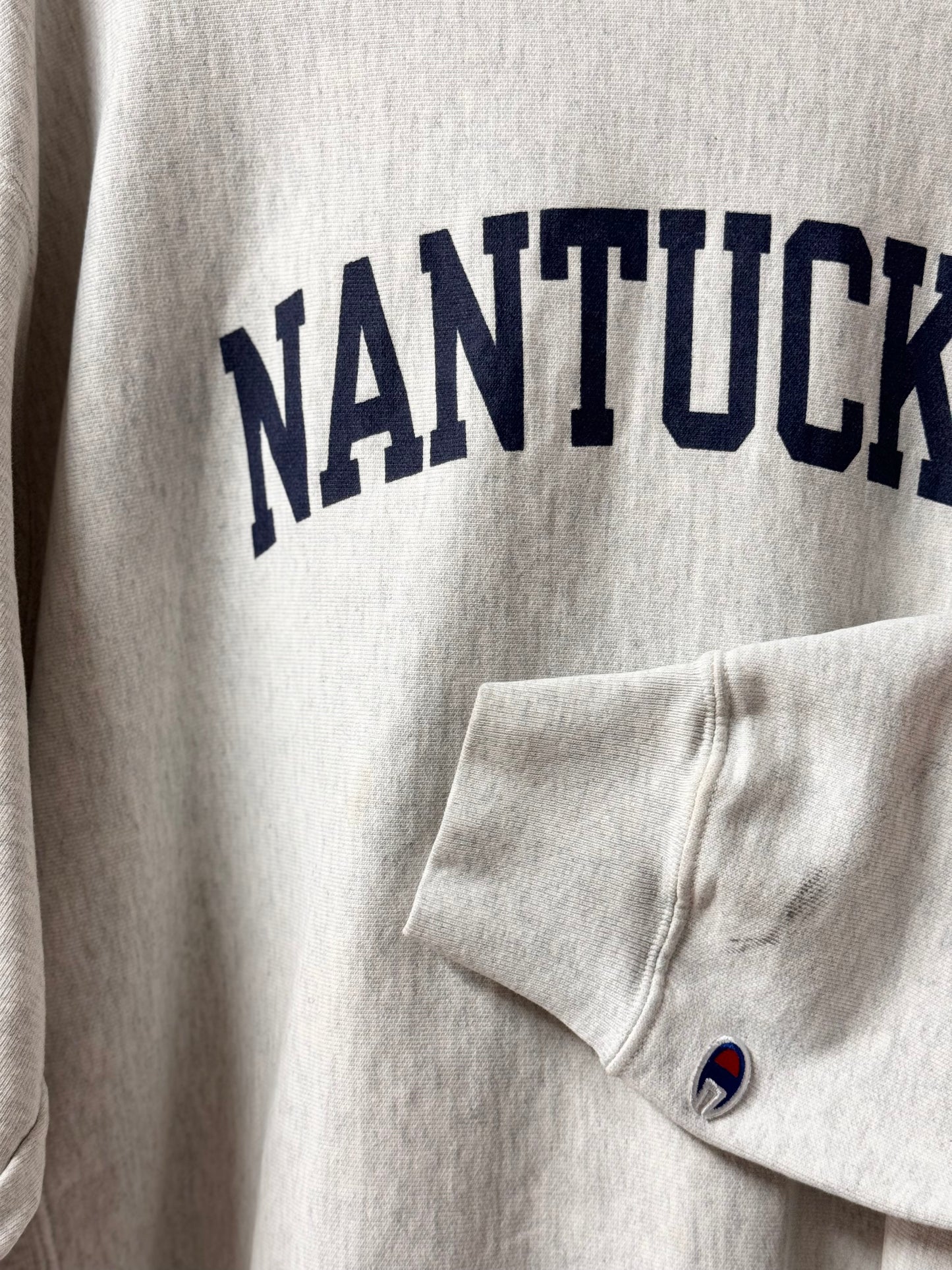 Grey 'Nantucket' Champion Ultra-heavyweight Crewneck Sweater [XL]