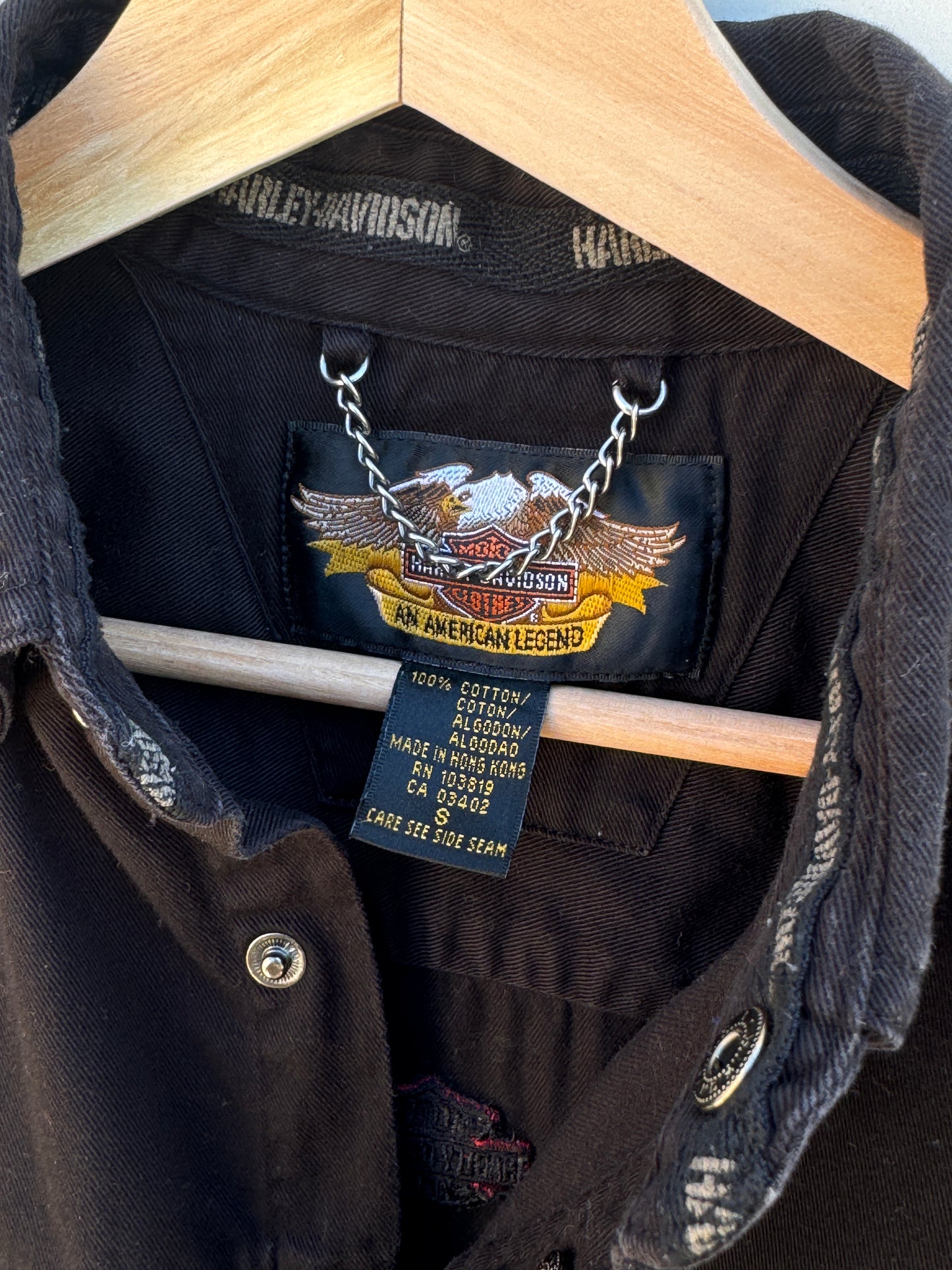 Vintage Harley Davidson black short sleeve shirt - S