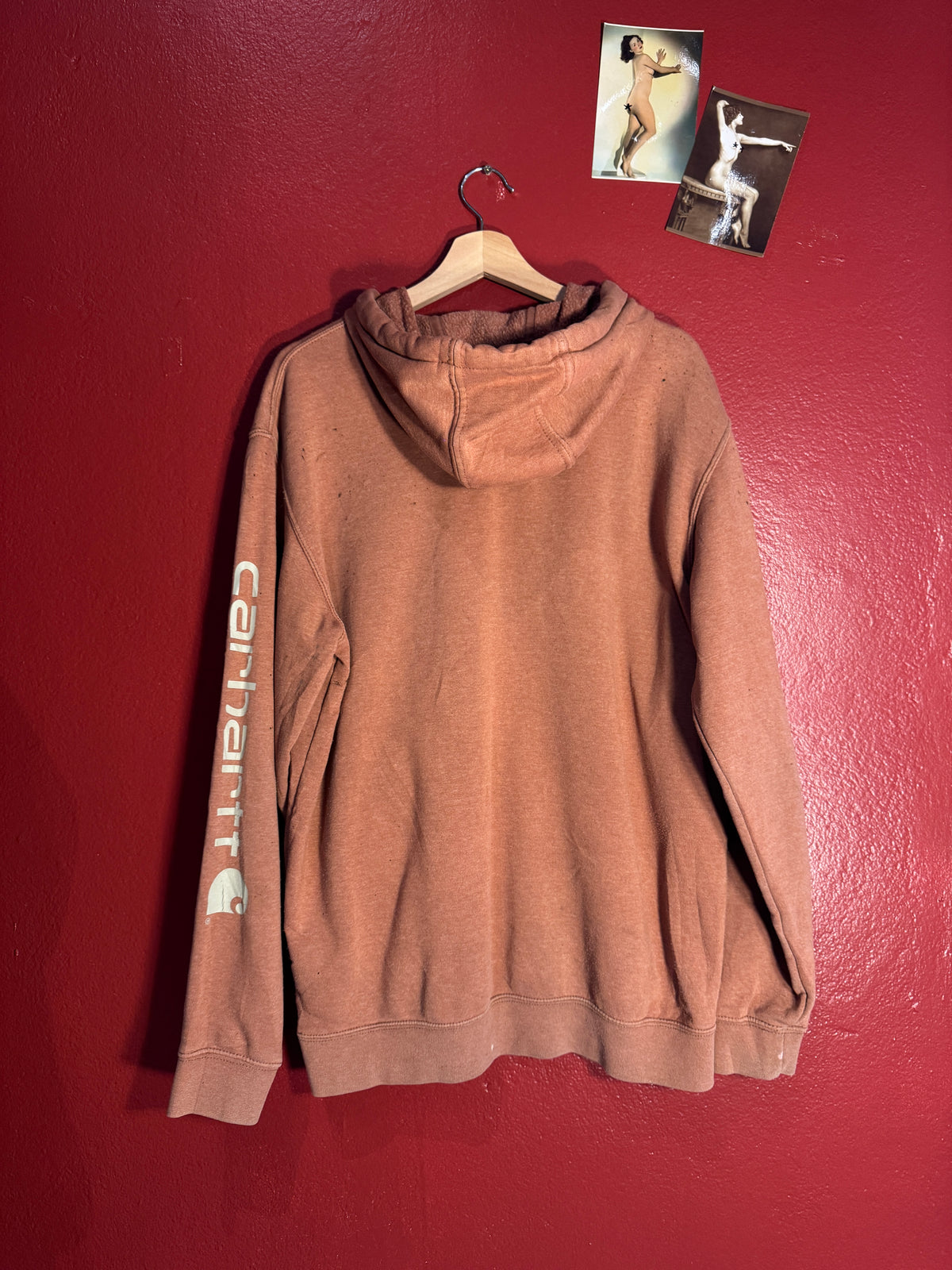 Vintage Carhartt Loose Fit Sleeve Logo Hoodie (M)