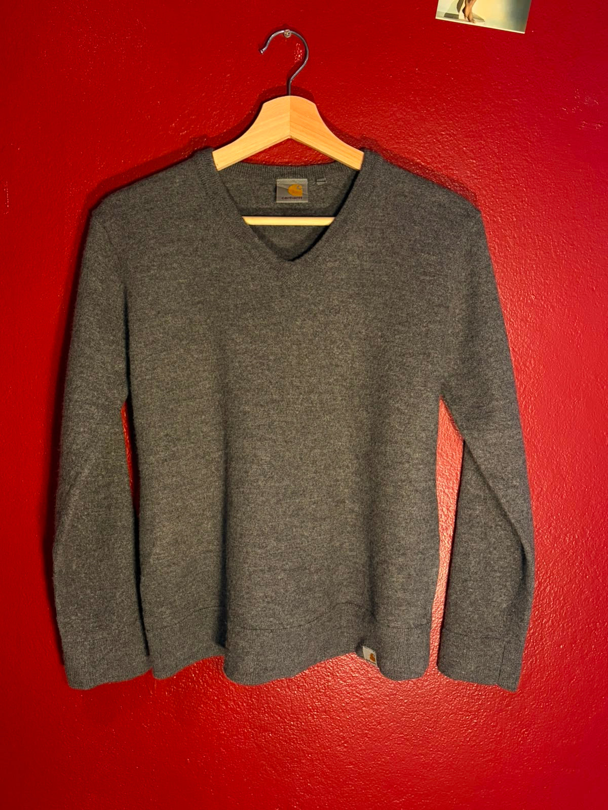 Vintage Carhartt V-Neck Knit Jumper (XL)