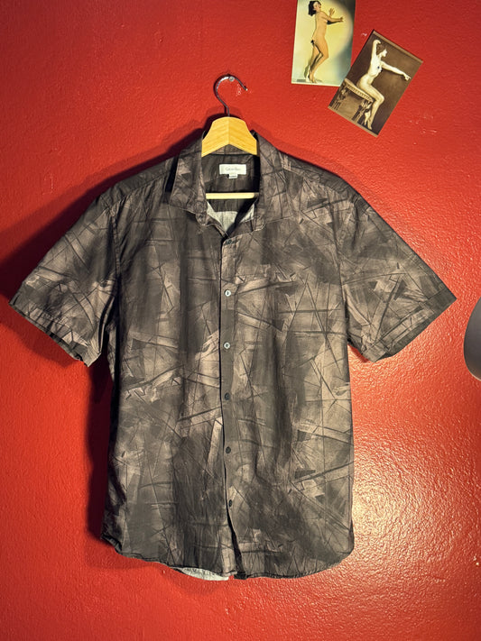 Calvin Klein Abstract Print Short Sleeve Shirt [L]
