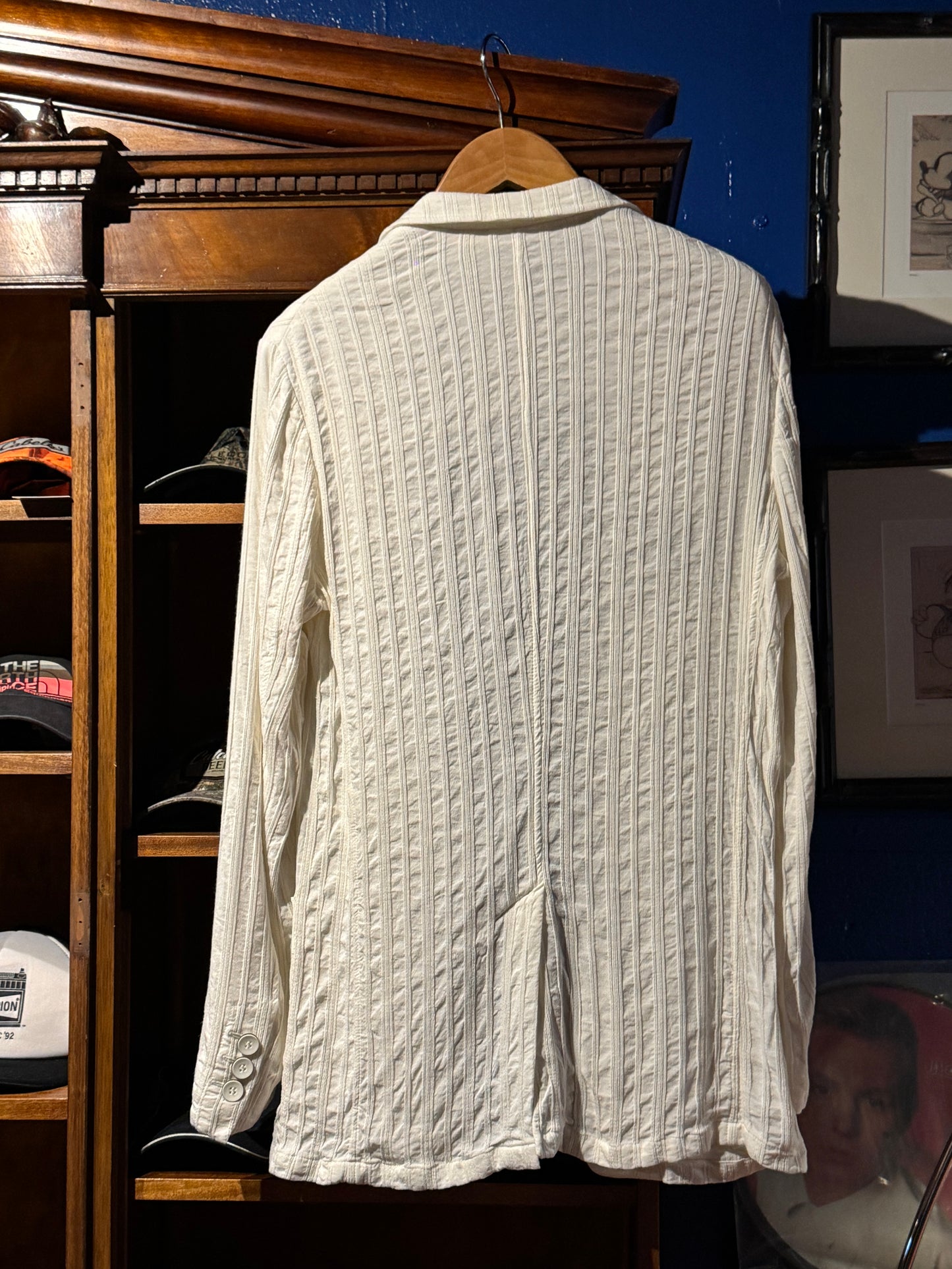 Vintage Emporio Armani Brad Line Textured Cotton Blazer