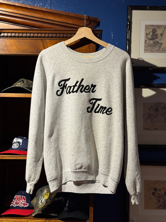 Vintage US 'Father Time' Grey Sweater [L]