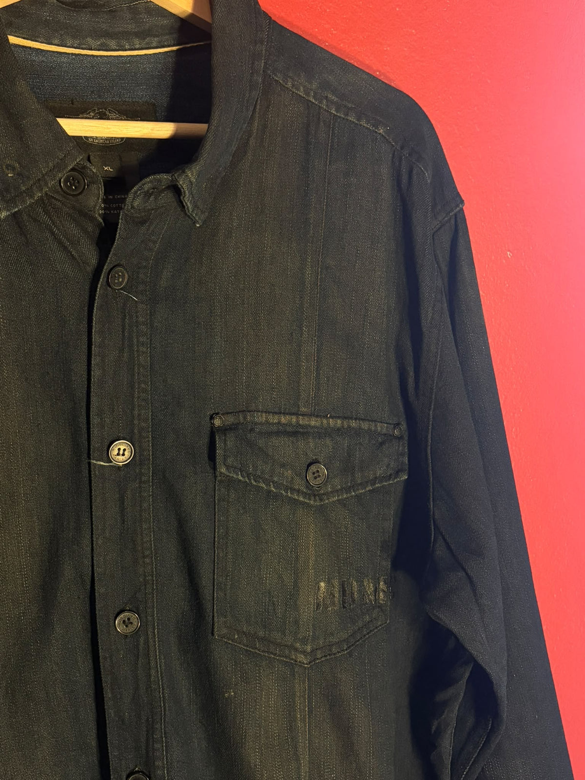 Harley-Davidson Black Denim Long-Sleeve Shirt [XL]