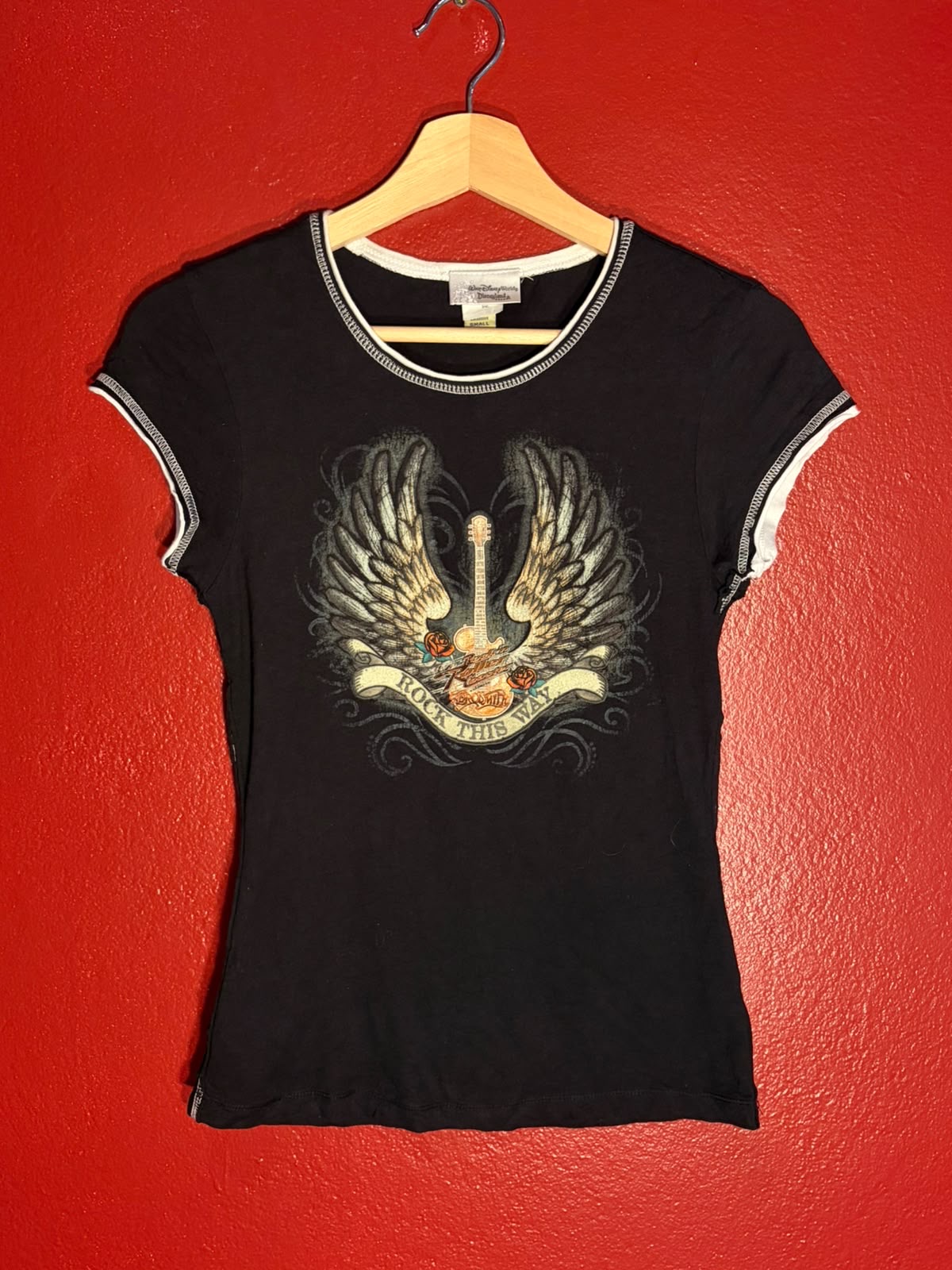 Y2K Disney “Rock This Way” Graphic Baby Tee [S]