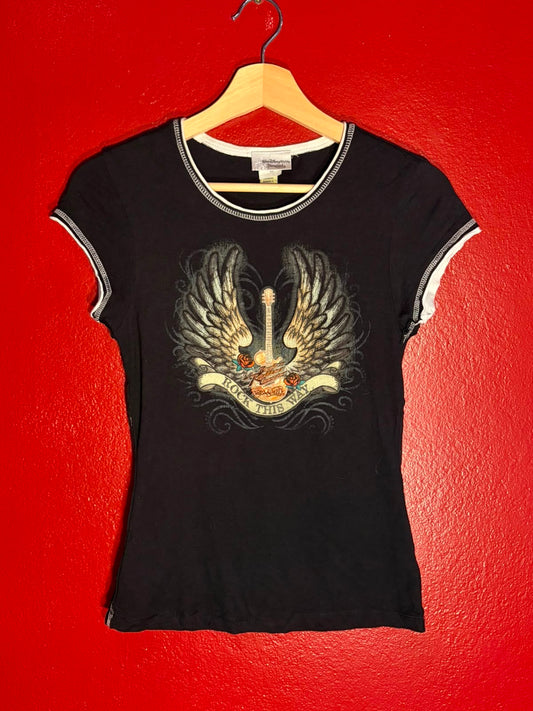 Y2K Disney “Rock This Way” Graphic Baby Tee [S]
