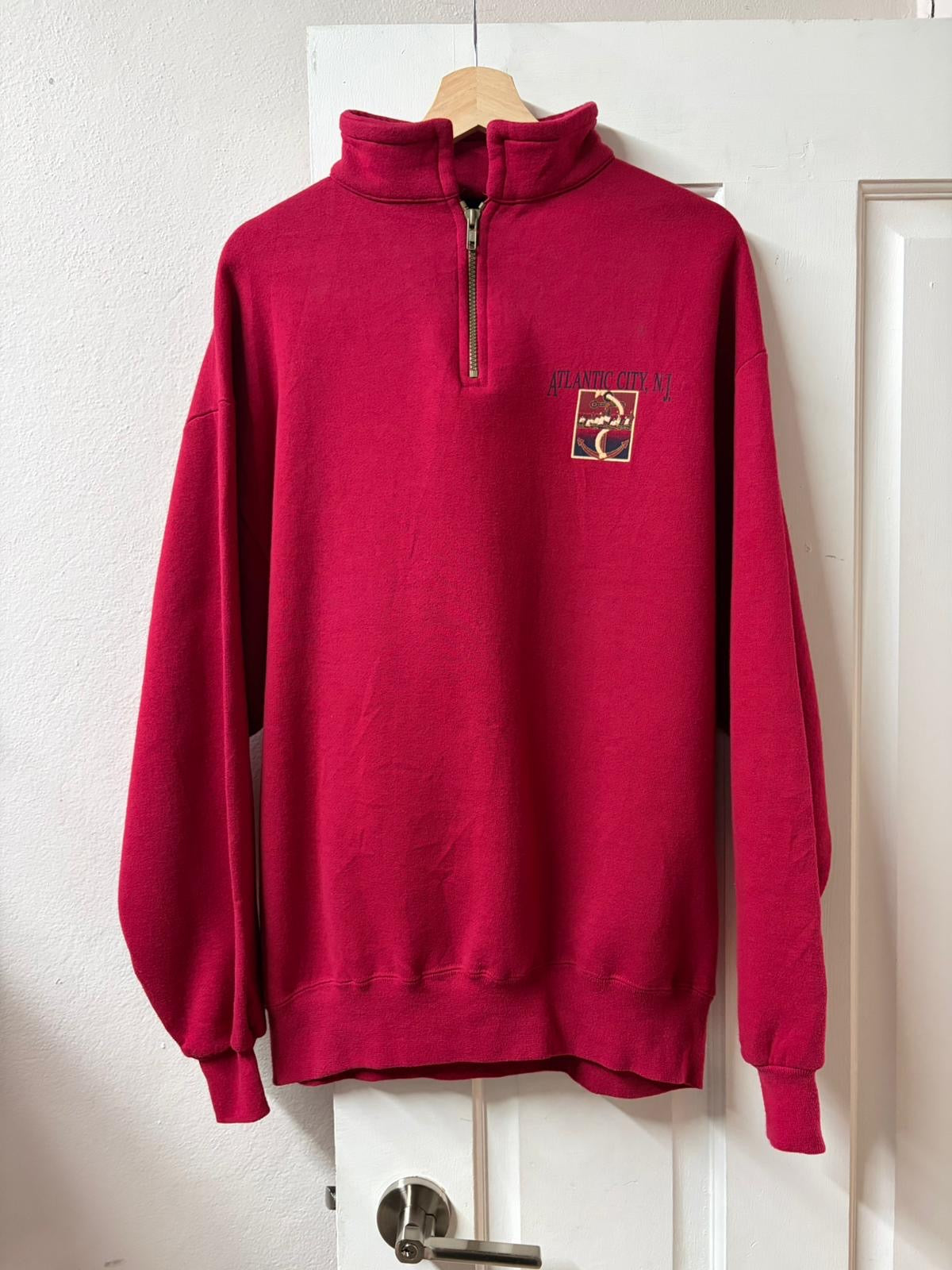 H.I.S. Atlanta City Red Quarter Zip Jumper [L]