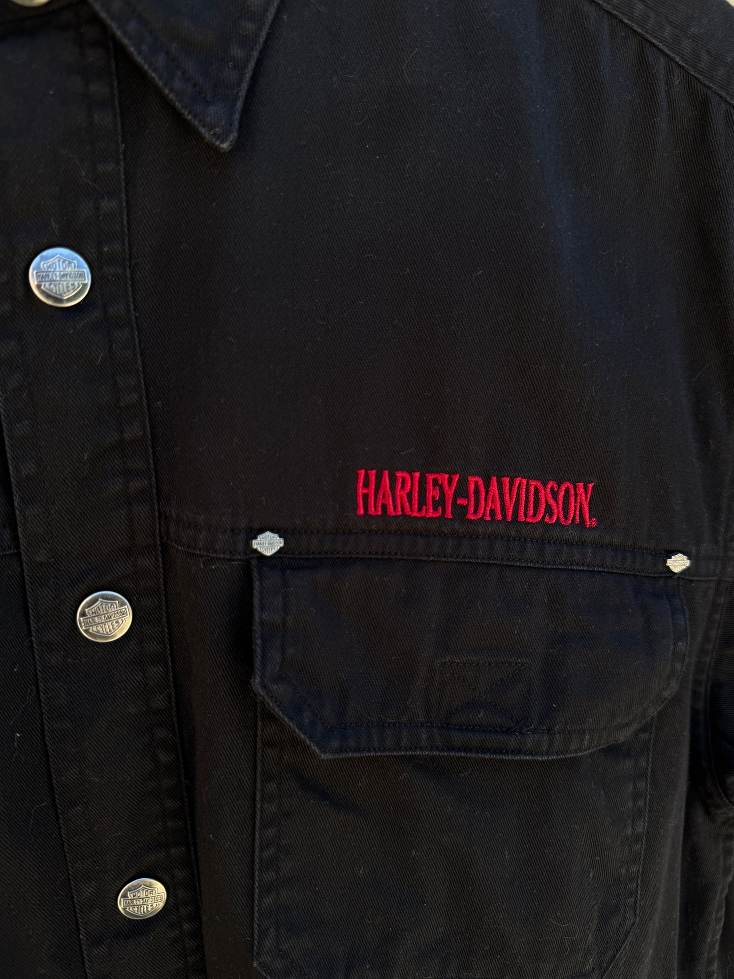 Vintage Harley Davidson black short sleeve shirt - S