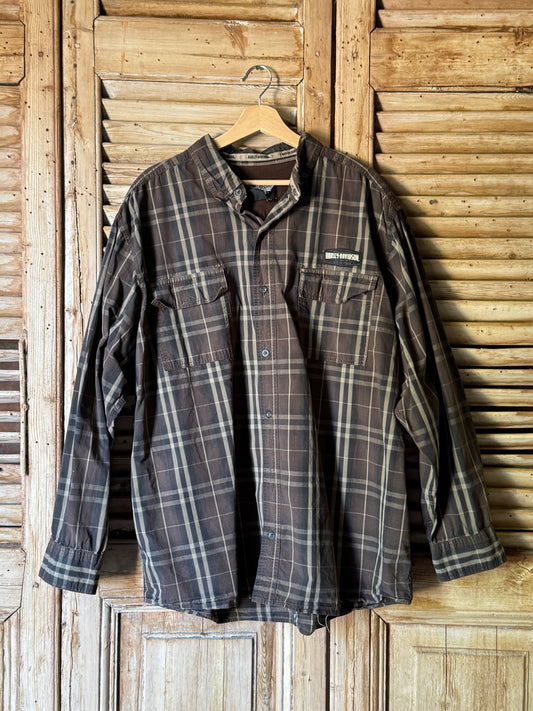 Checked Harley Davidson Long Sleeve Shirt [2XL]