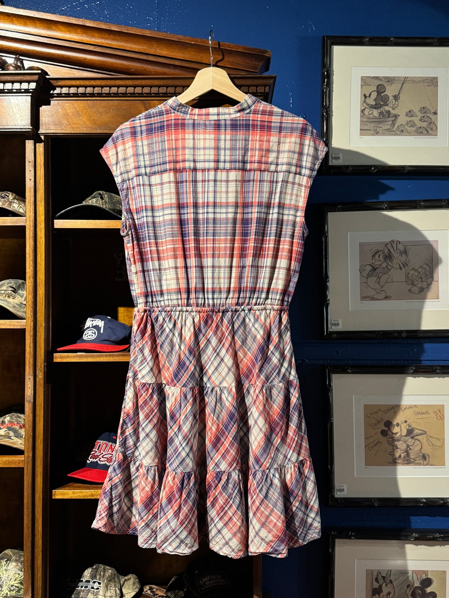 Tommy Hilfiger Plaid Tiered Dress [Size M]
