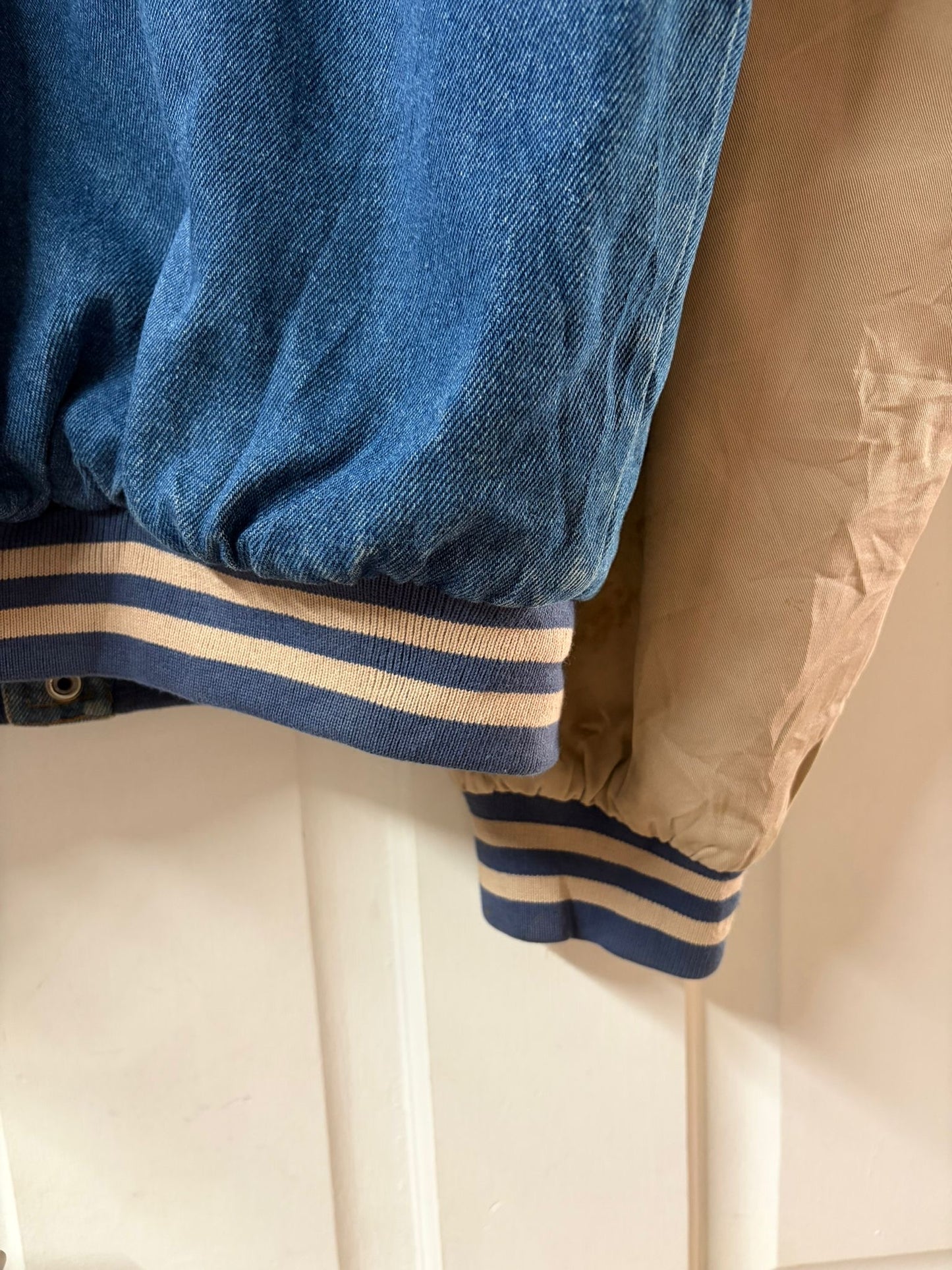 Vintage Boeing Denim Varsity Jacket [L]
