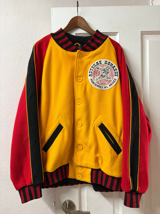 Vintage Aztecas Dorados Wool Bomber Jacket [XL]