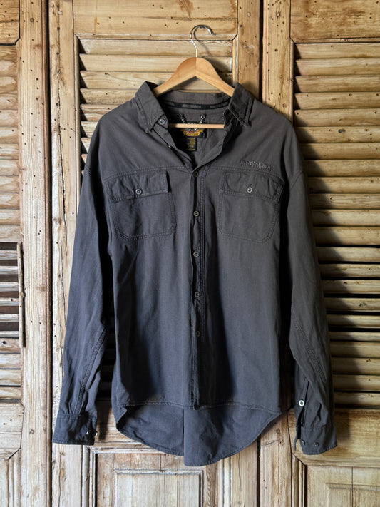 Grey Harley Davidson Long Sleeve Shirt [L]