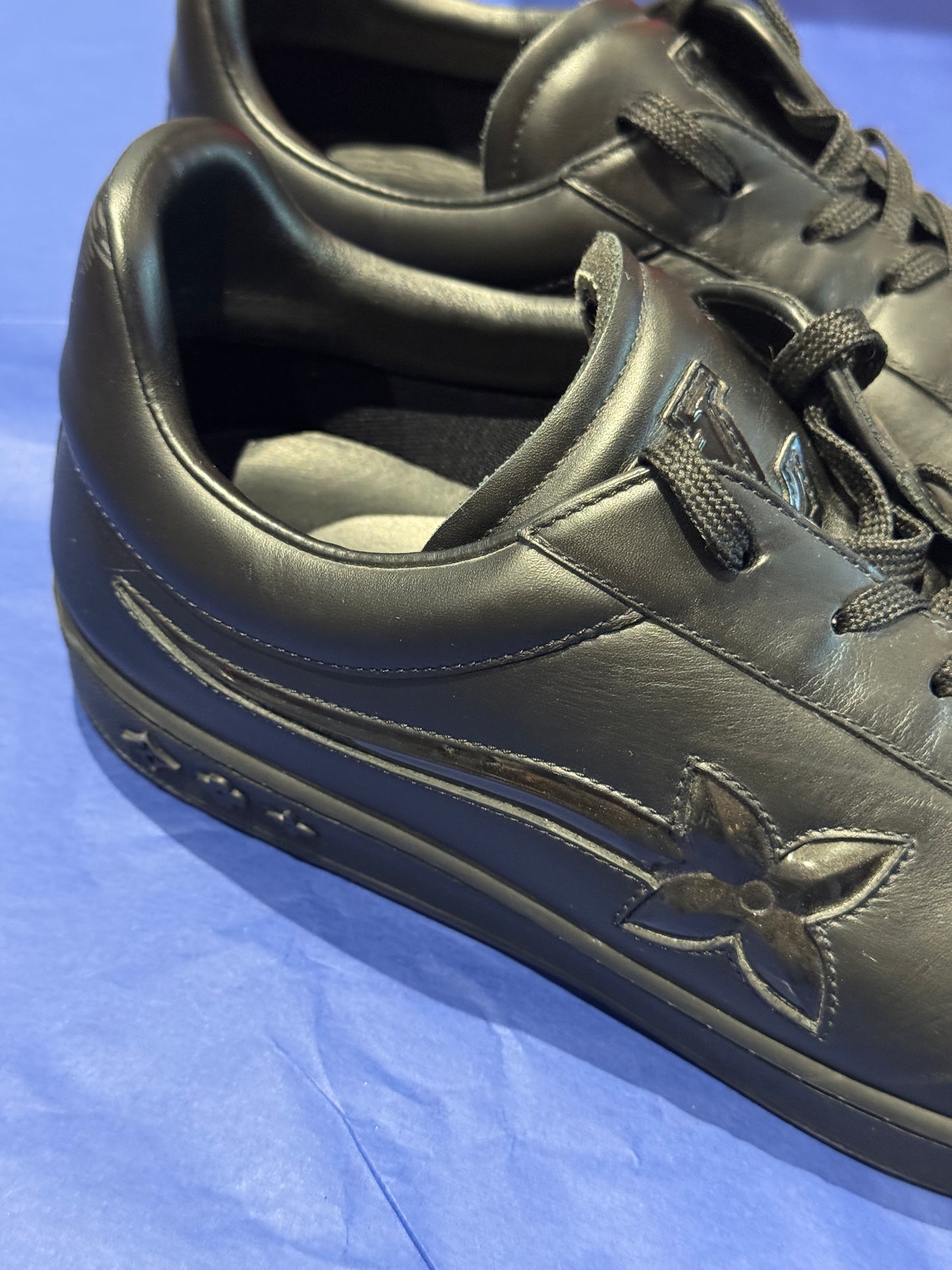Louis Vuitton Black Leather Sneakers – Size 10 (Men’s fit)