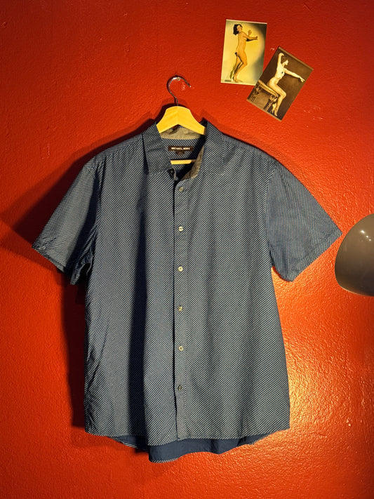 Michael Kors Patterned Short-Sleeve Shirt [XL]